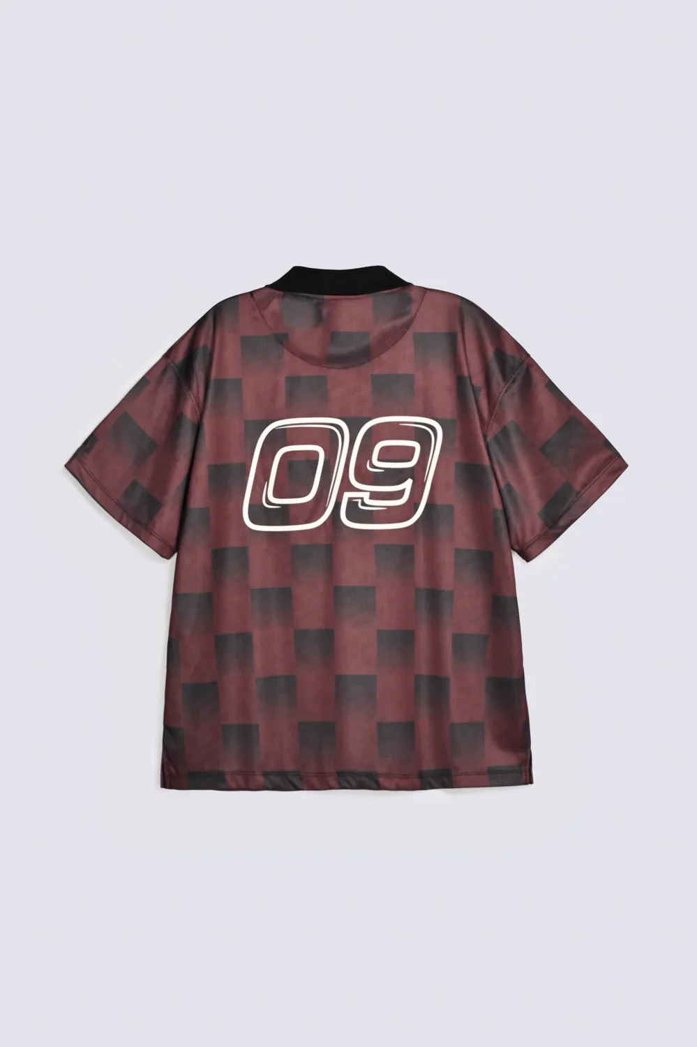 BAGGY FIT JOHNNY COLLAR TEXTURED PRINTED POLO - Image 2
