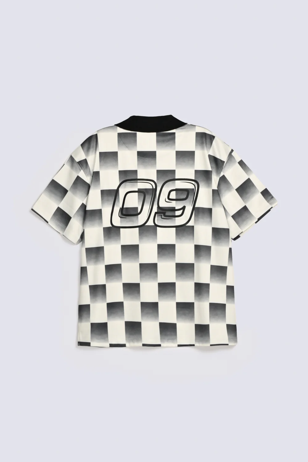 BAGGY FIT JOHNNY COLLAR TEXTURED PRINTED POLO - Image 2