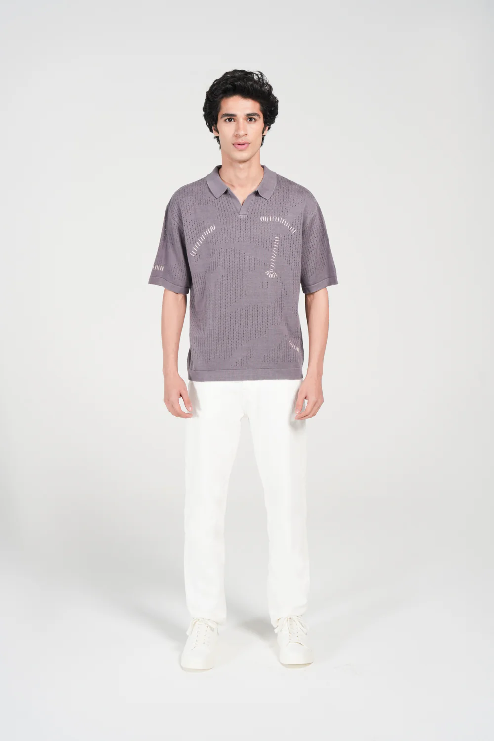 BOXY FIT KNITTED POLO