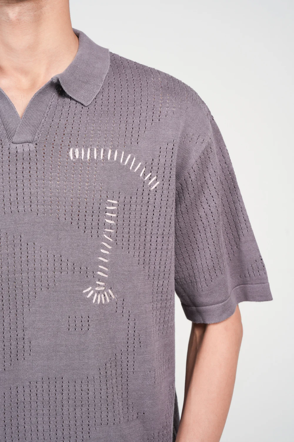 BOXY FIT KNITTED POLO - Image 4