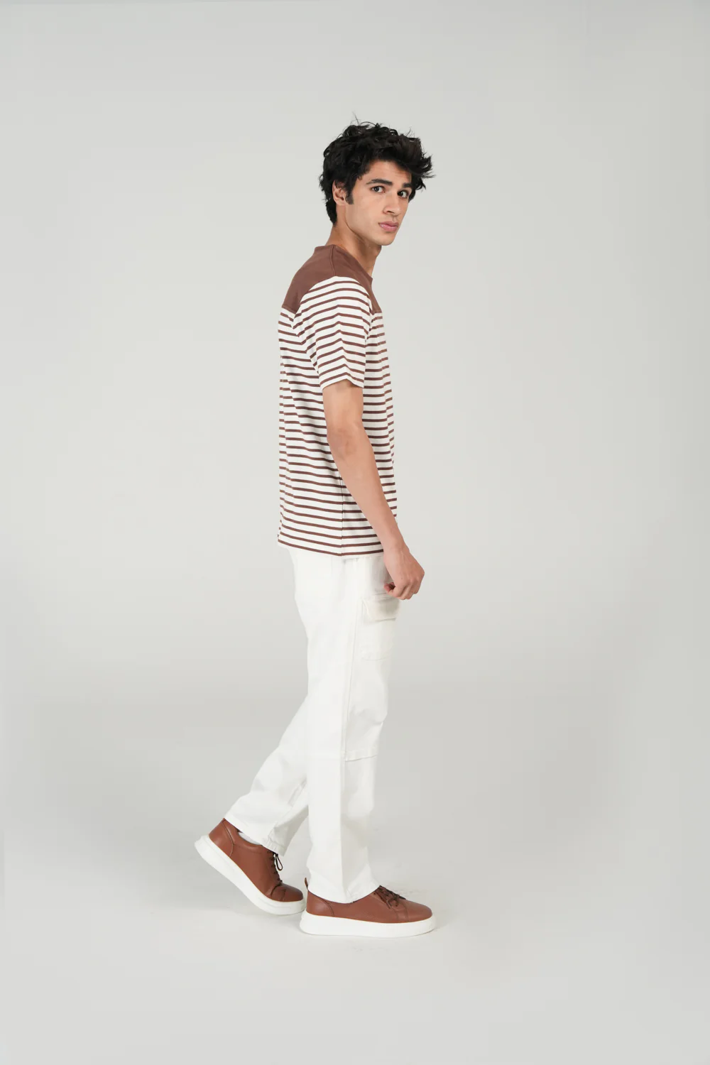 TEXTURED STRIPED TEE - Image 2