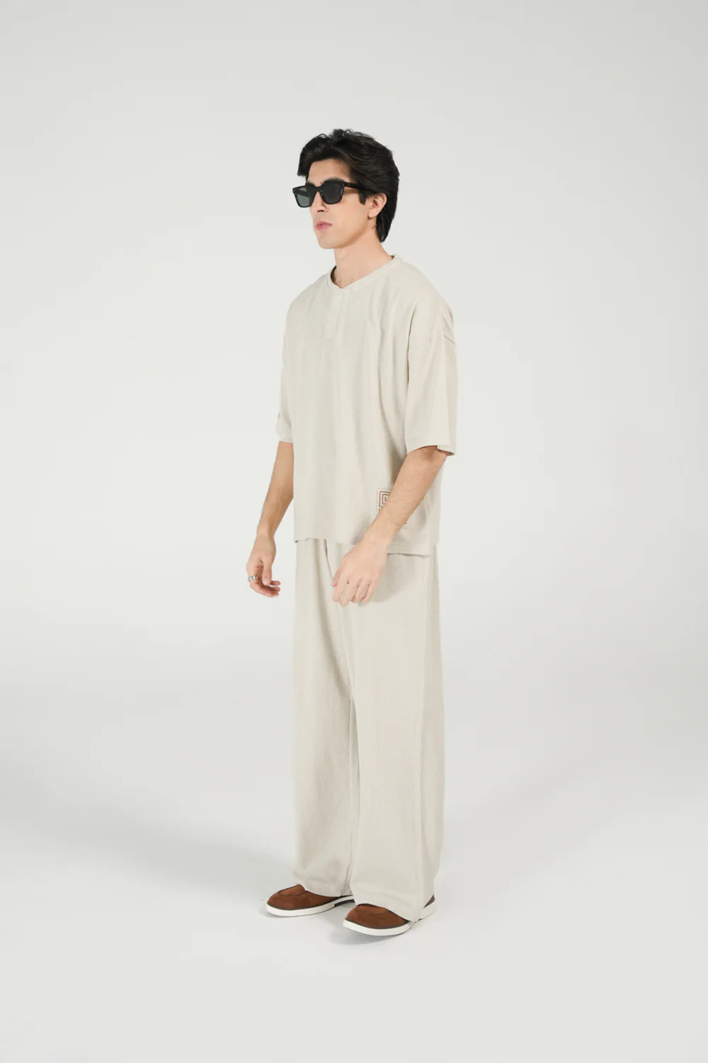 BOXY FIT TEXTURED HENLEY - Image 2