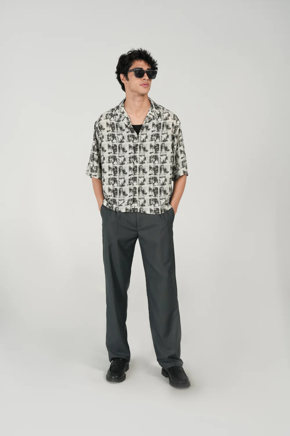 BOXY FIT RESORT COLLAR SHIRT - Image 4