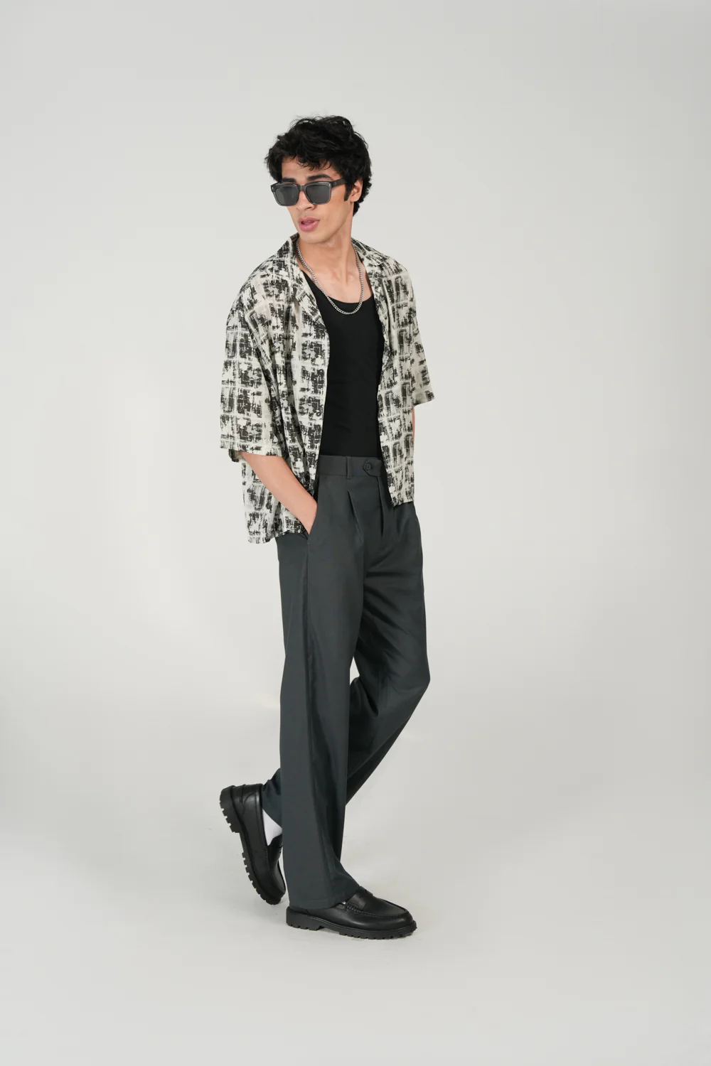 BOXY FIT RESORT COLLAR SHIRT - Image 6
