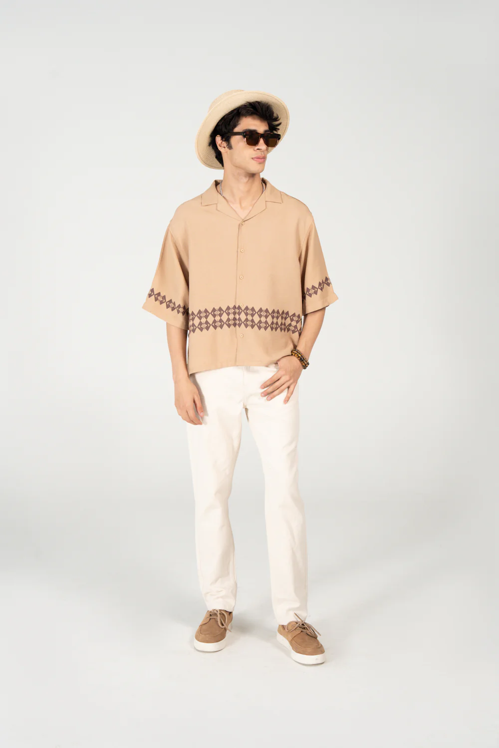 BOXY FIT RESORT COLLAR PRINTED SHIRT - Image 4