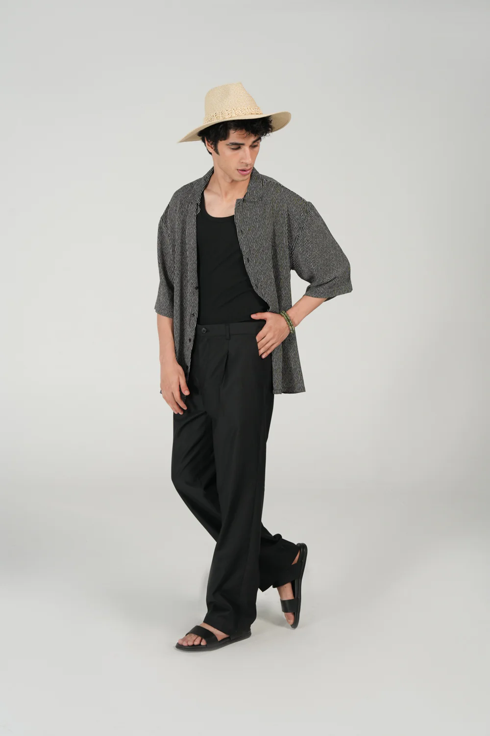 BAGGY FIT TEXTURED STRIPED SHIRT - Image 2