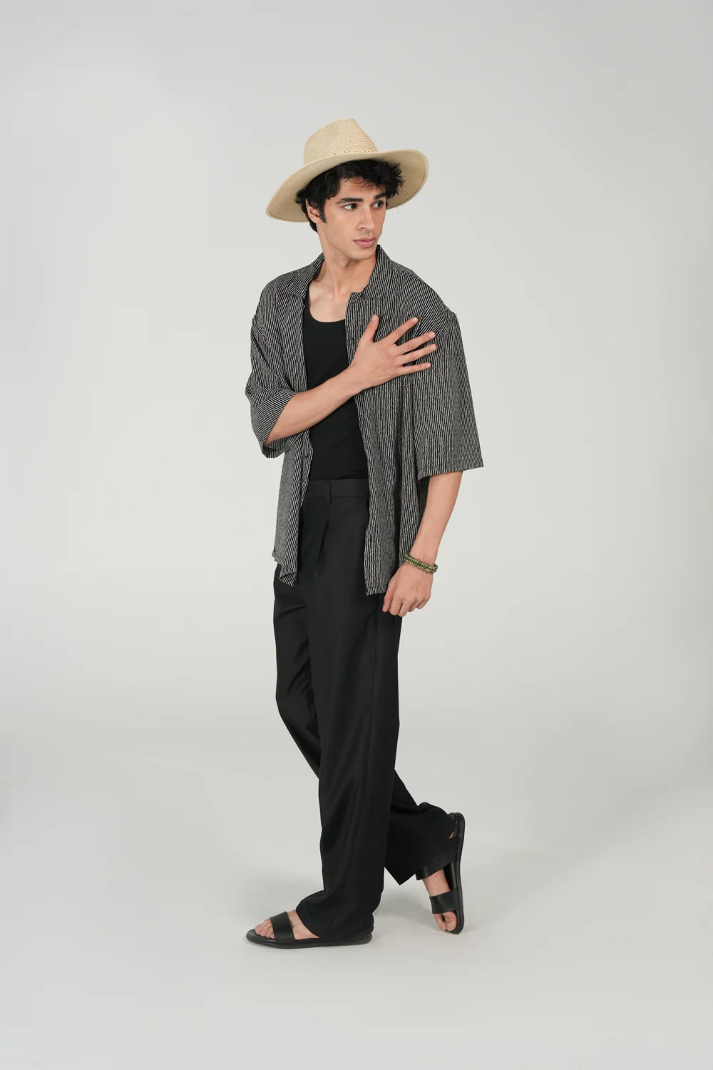 BAGGY FIT TEXTURED STRIPED SHIRT - Image 5