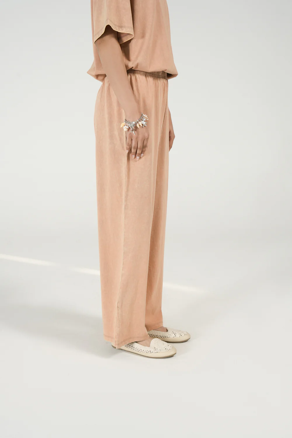 ACID WASH WIDE LEG TROUSER - Image 2