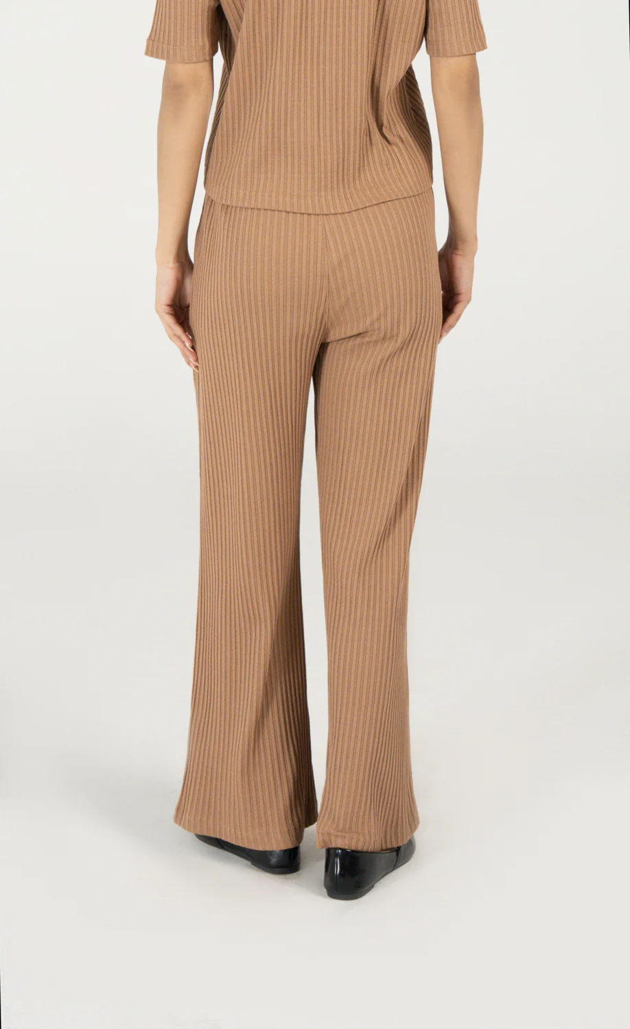 TEXTURED WIDE LEG TROUSER - Image 3