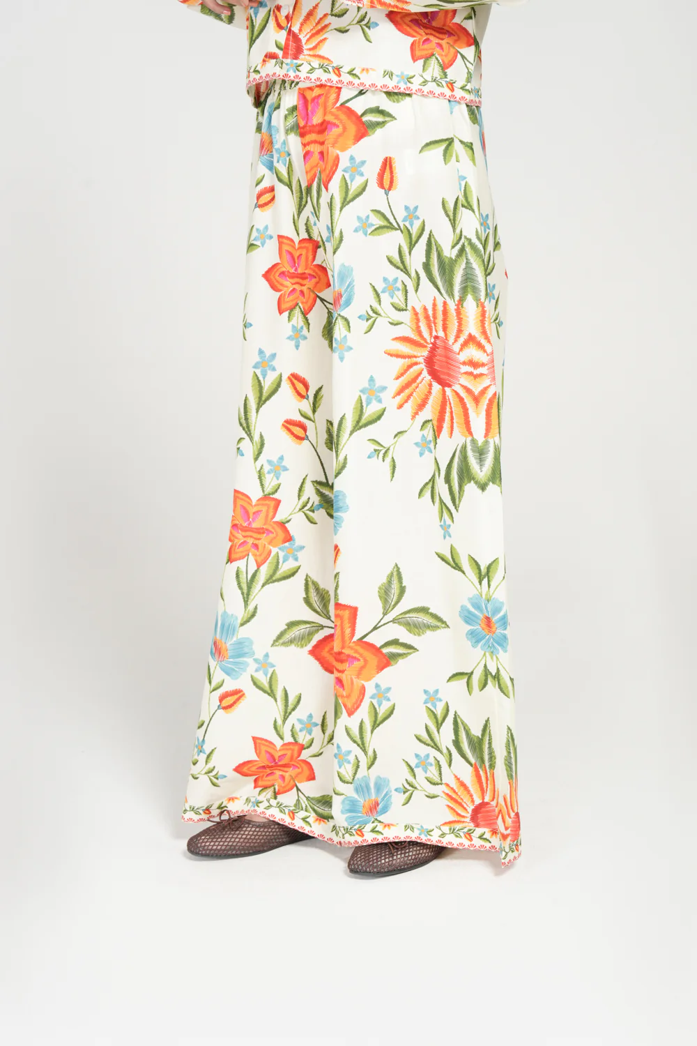 PRINTED WIDE LEG TROUSERS - Image 2