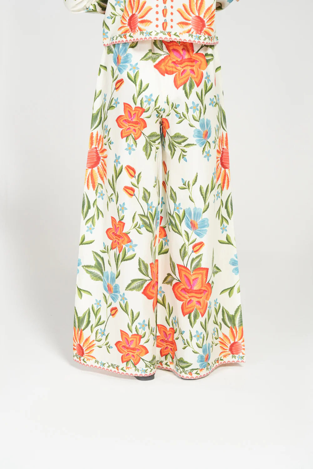 PRINTED WIDE LEG TROUSERS - Image 3