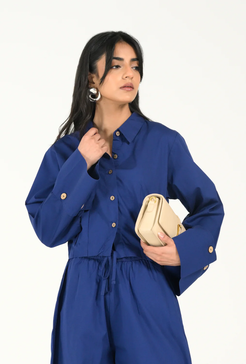 CROPPED BUTTON DOWN TOP - Image 5
