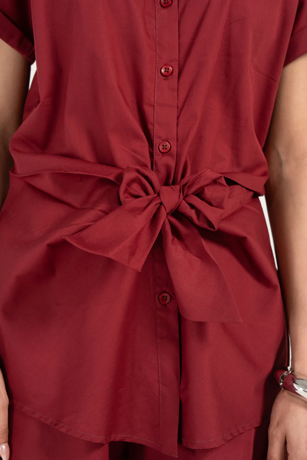 FRONT TIE BUTTON DOWN TOP - Image 3