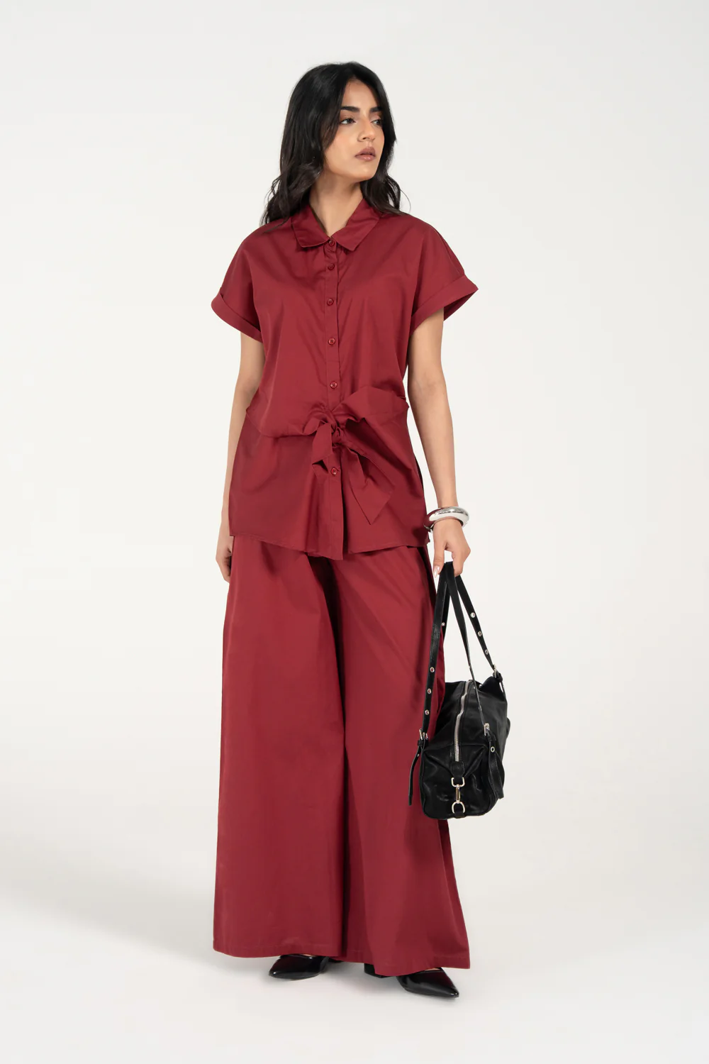 FRONT TIE BUTTON DOWN TOP - Image 7