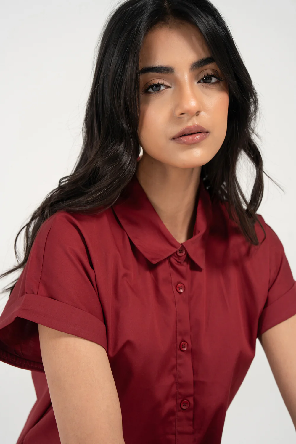 FRONT TIE BUTTON DOWN TOP - Image 9