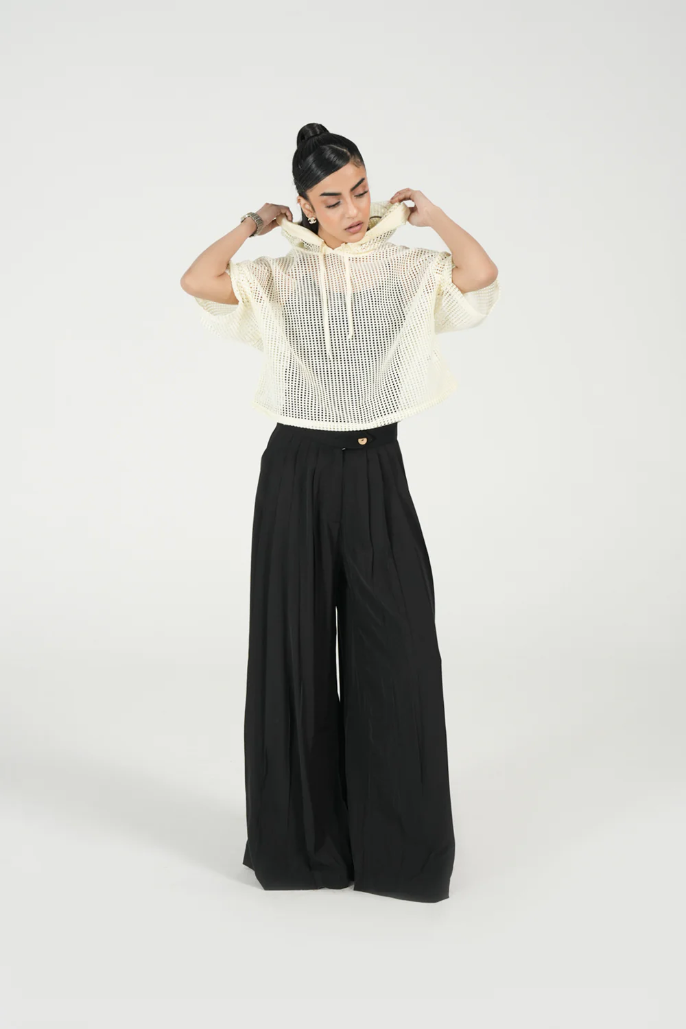 HOODED MESH TOP - Image 2