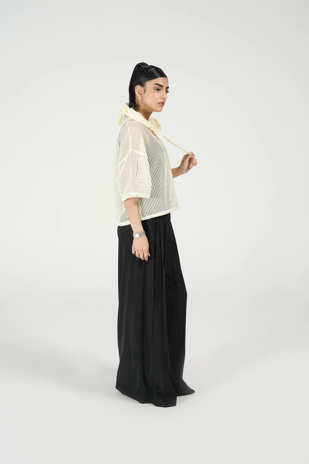 HOODED MESH TOP - Image 3