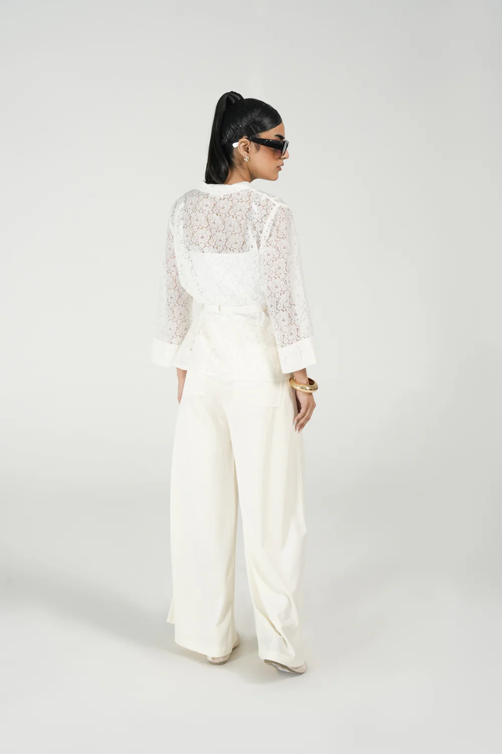 LACE BUTTON DOWN TOP - Image 3