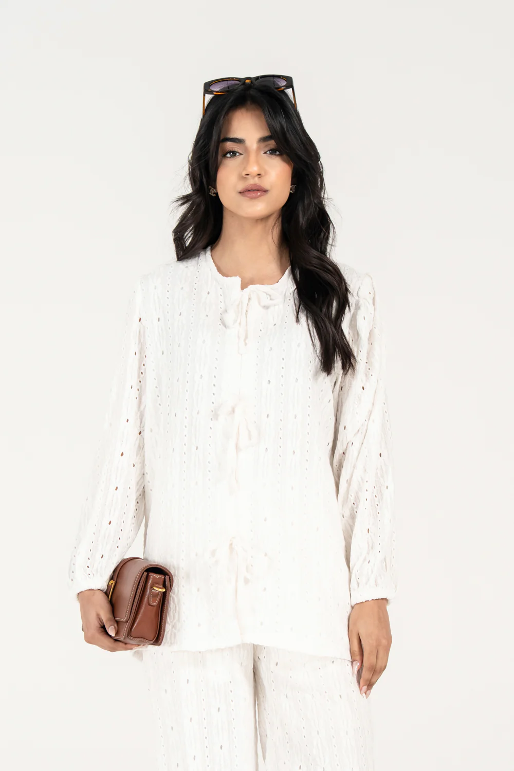 SCHIFFLI TOP WITH FRONT TIE - Image 3