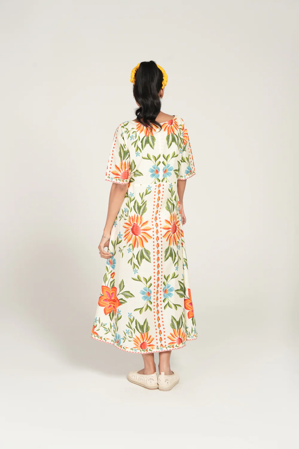 PRINTED PANELED DRESS - Image 3