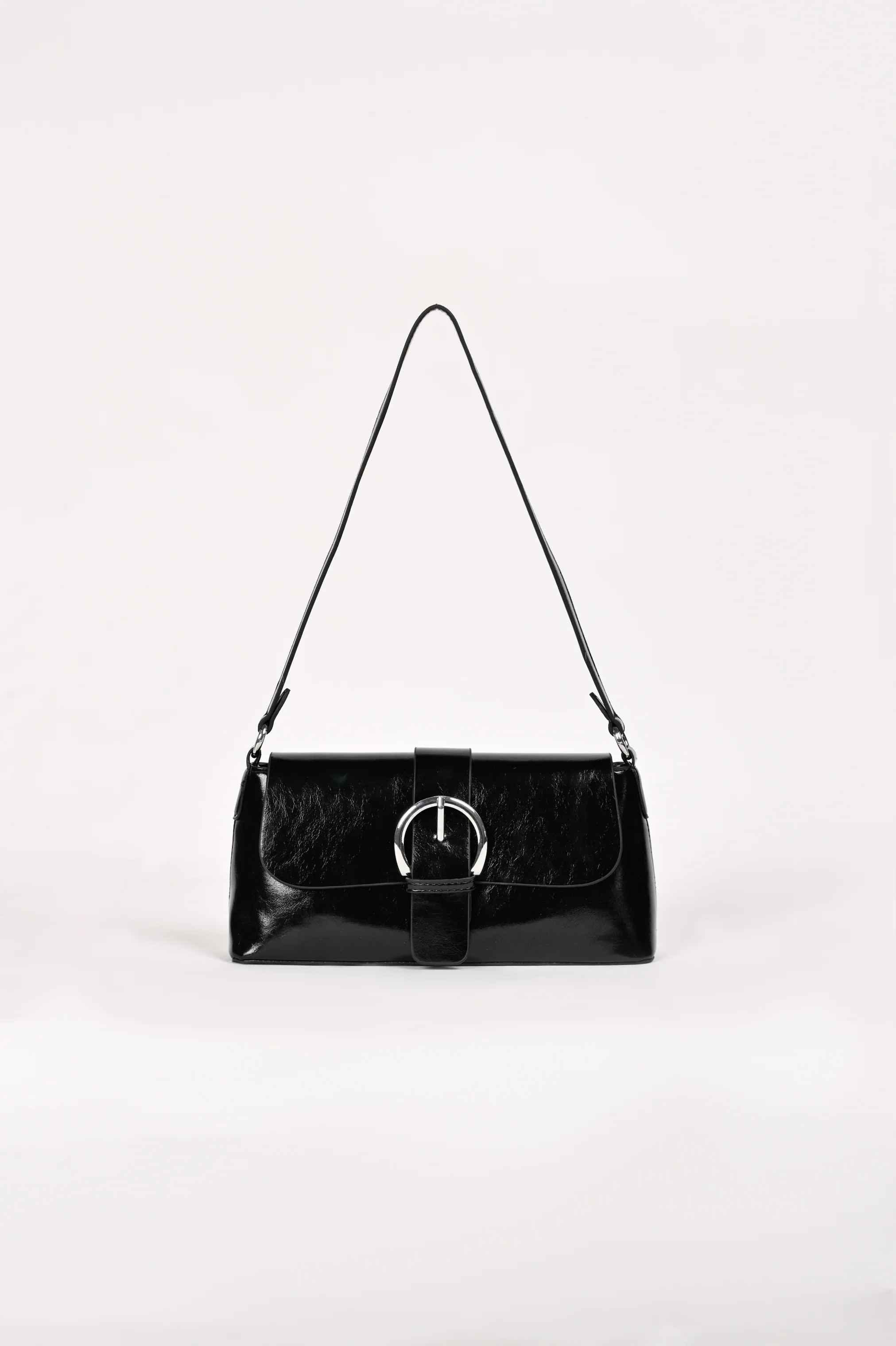 PATENT SHOULDER BUCKLE BAG - Image 3