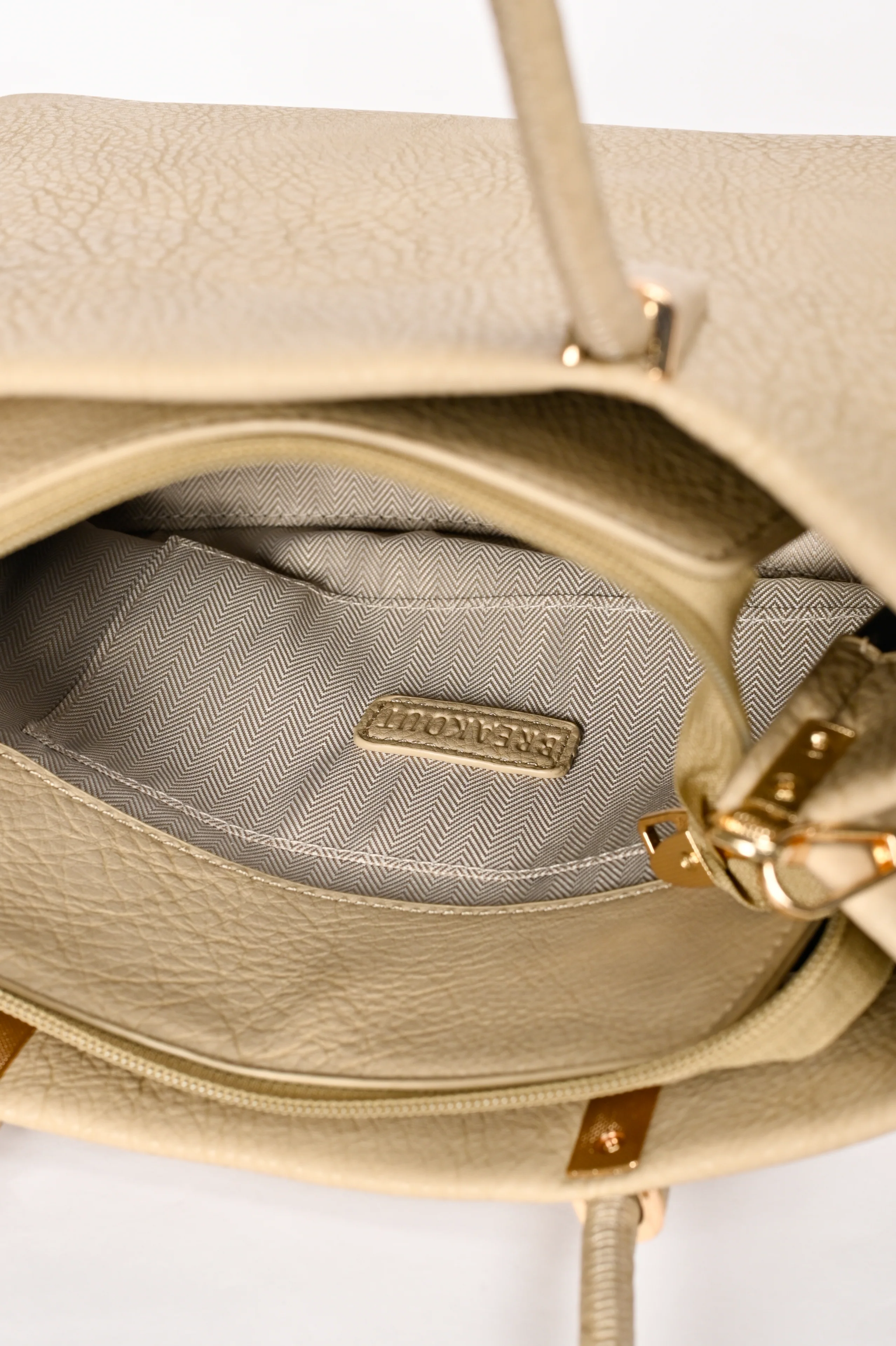 TEXTURED TOP HANDLE BAG - Image 4