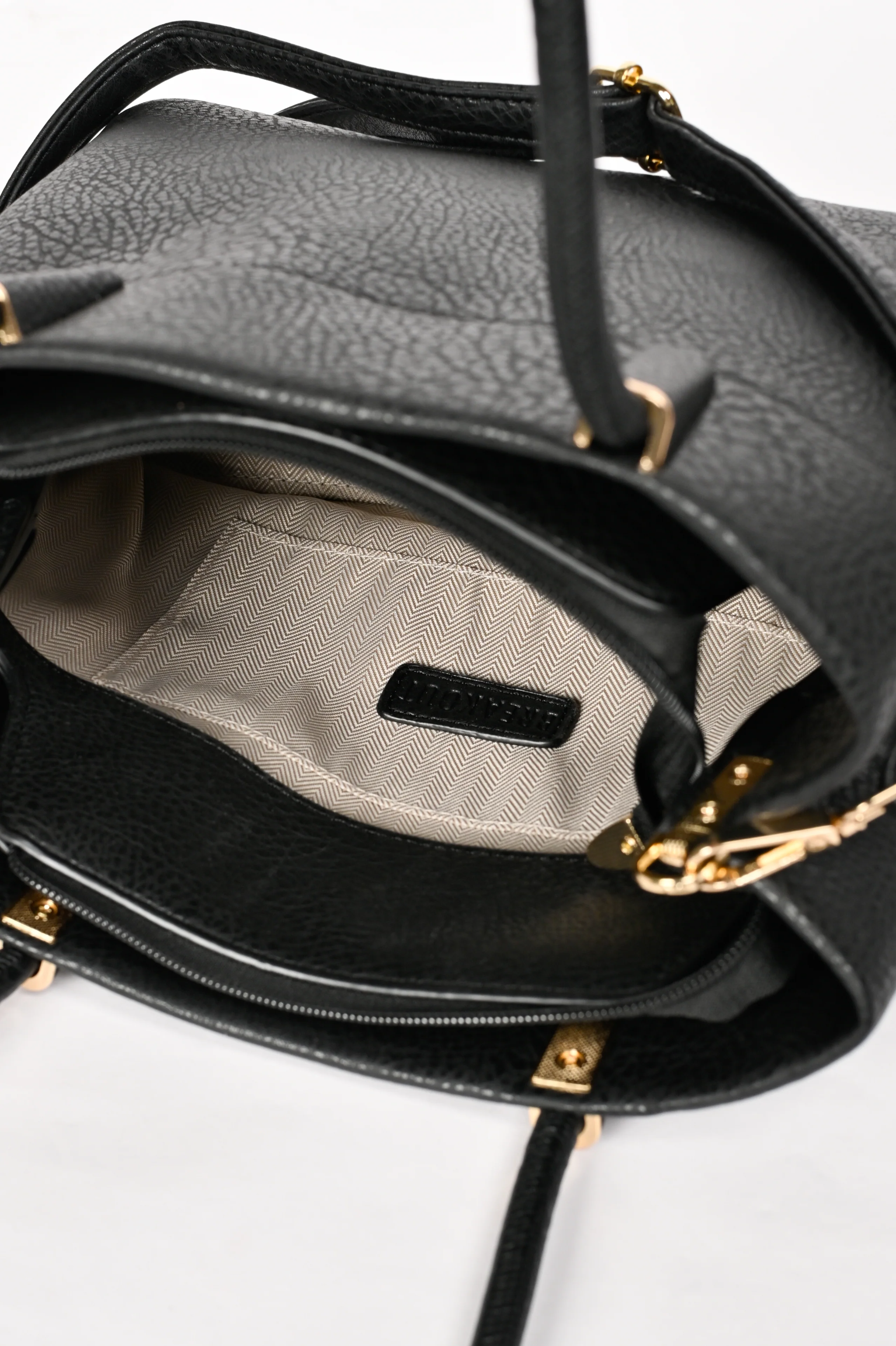 TEXTURED TOP HANDLE BAG - Image 4