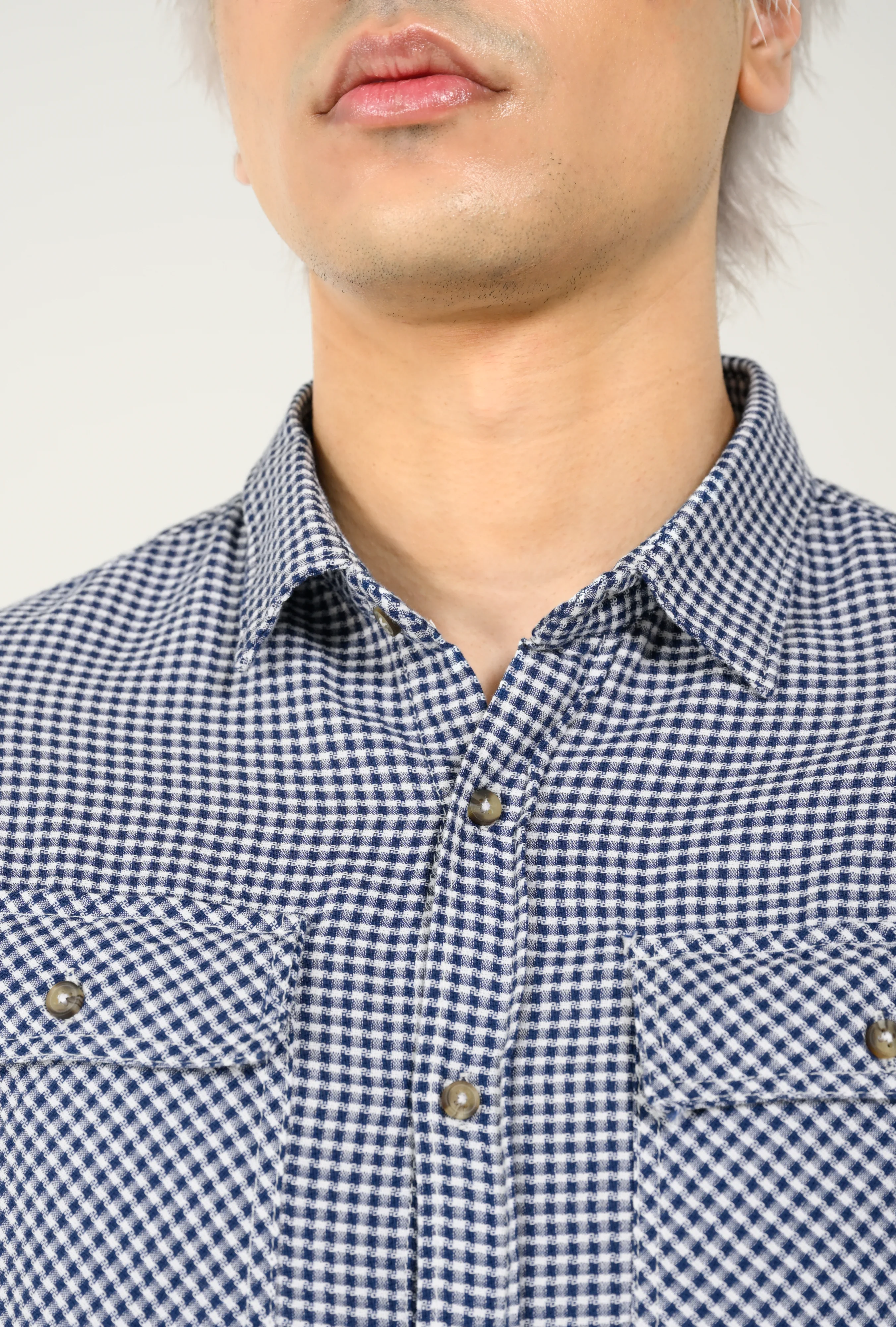 BUTTON DOWN DOBBY CHECK SHIRT - Image 8