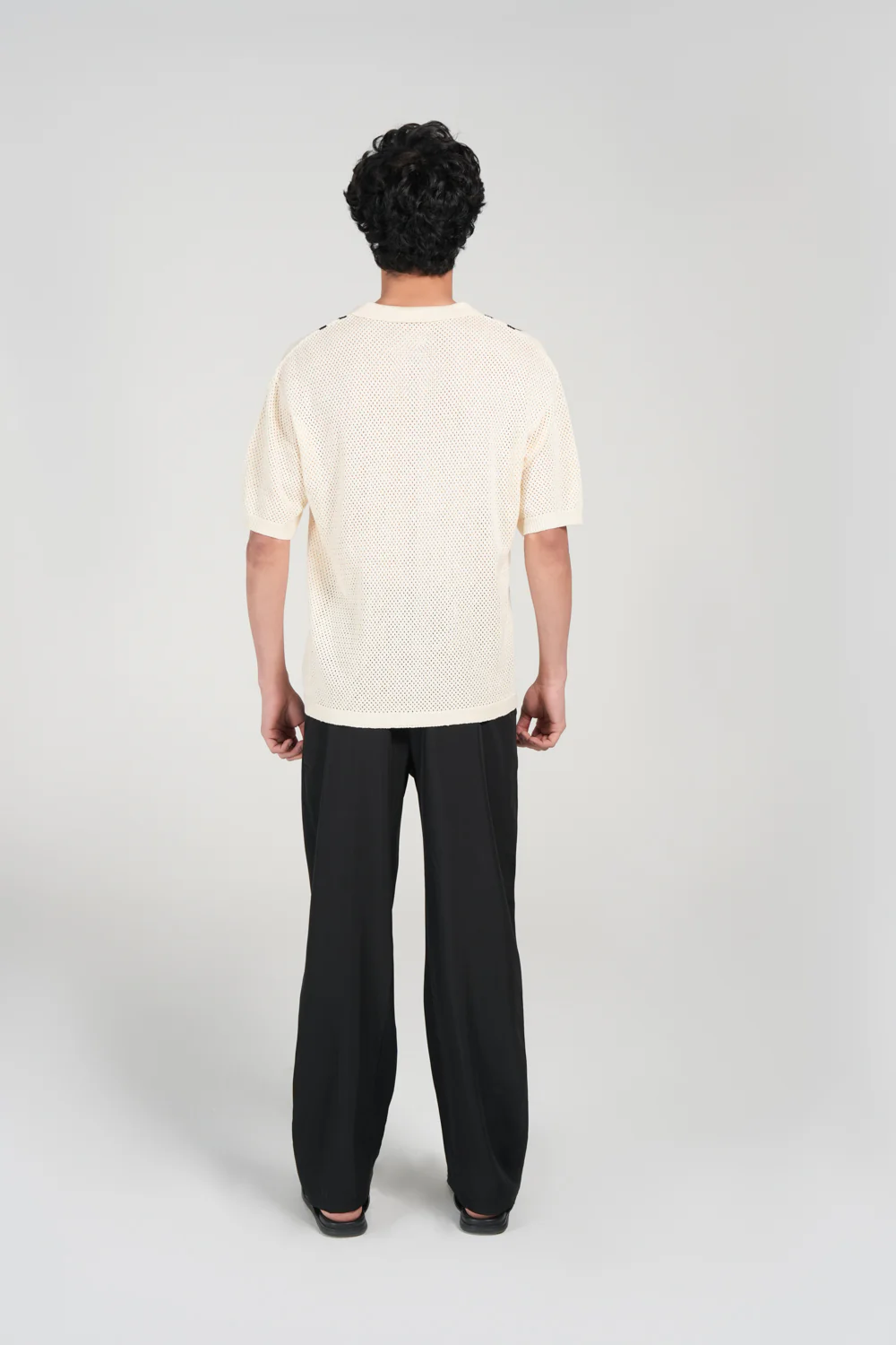 BOXY FIT BUTTON DOWN KNITTED POLO - Image 3