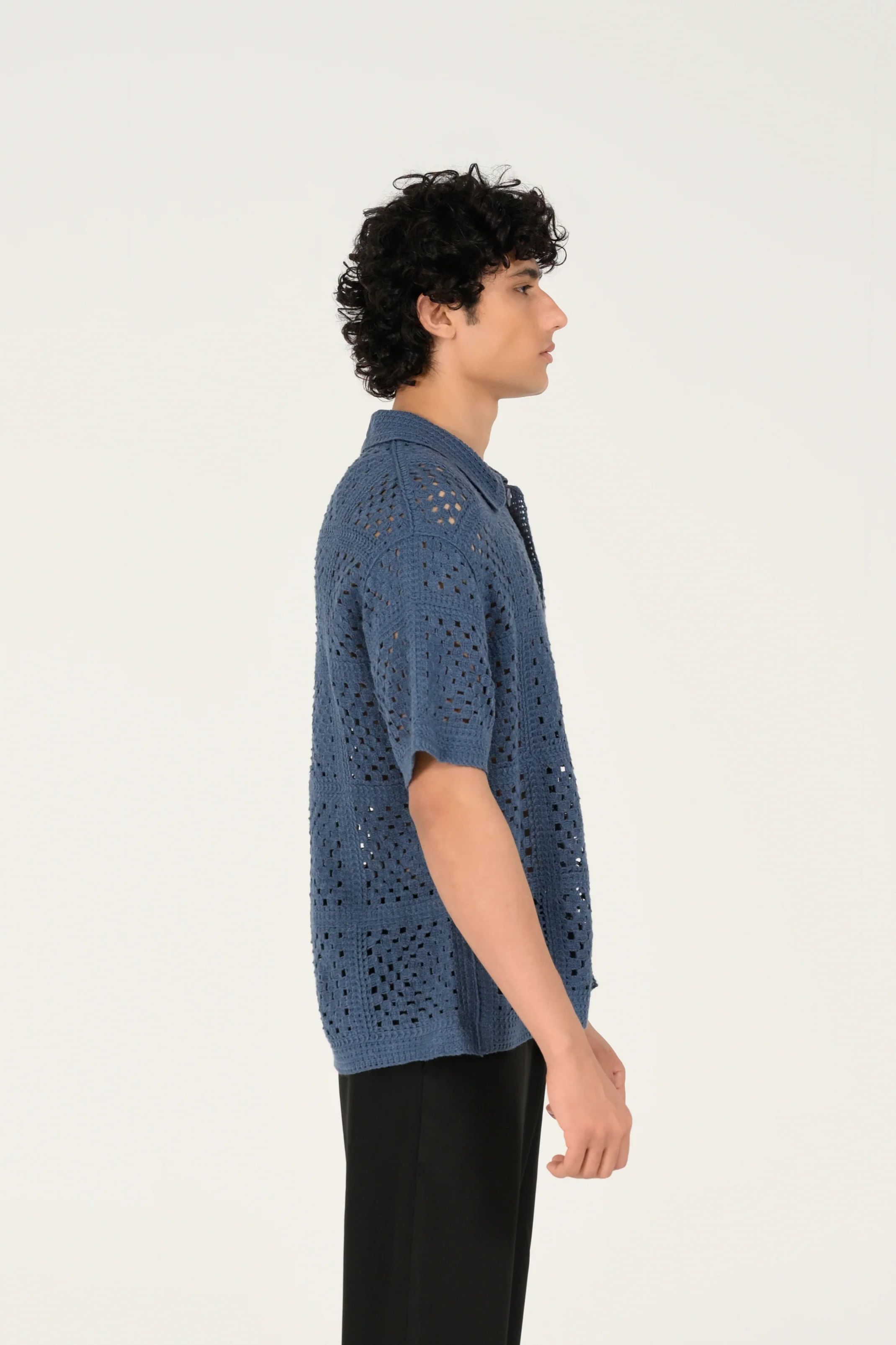 BAGGY FIT BUTTON DOWN KNITTED POLO - Image 2