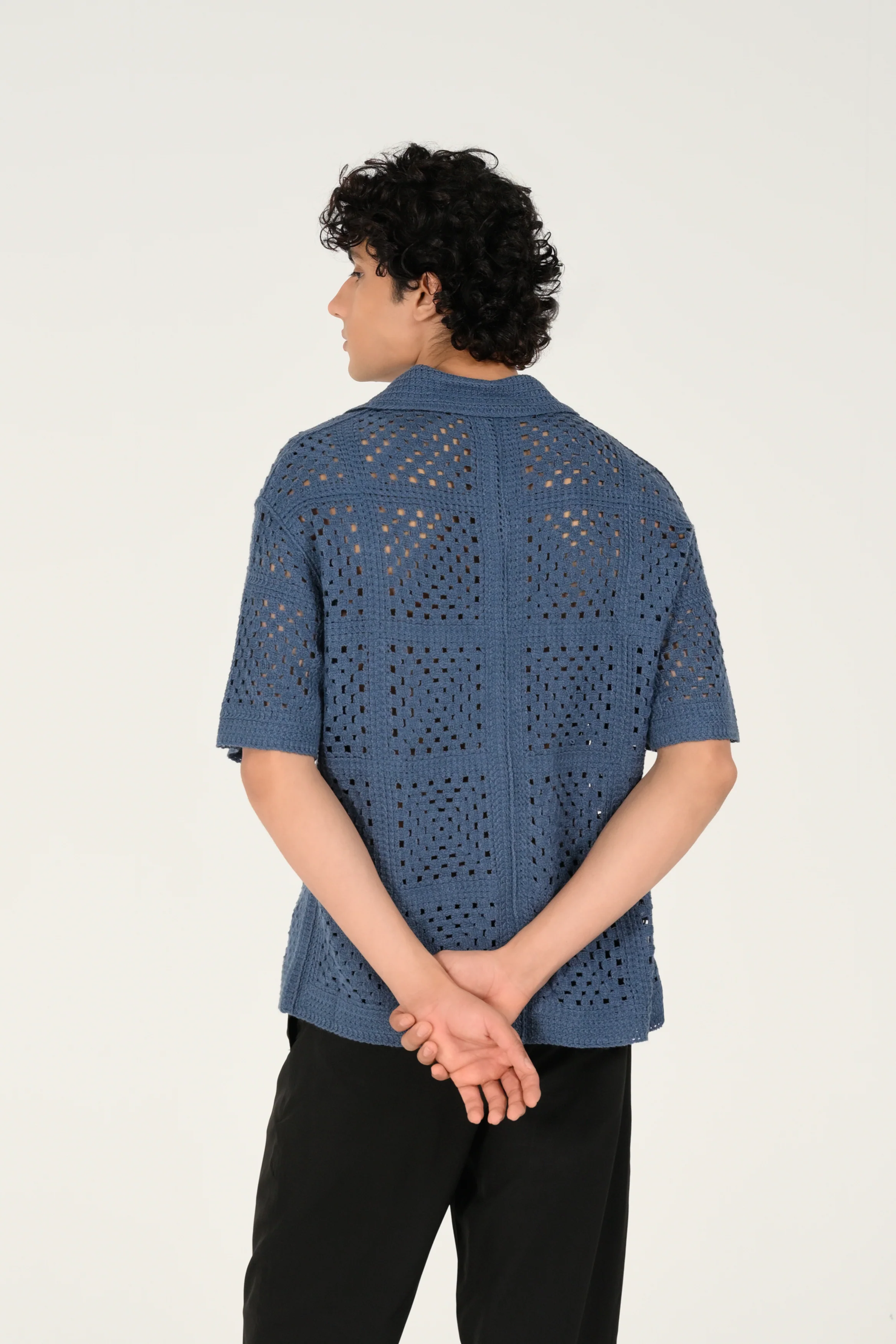 BAGGY FIT BUTTON DOWN KNITTED POLO - Image 3