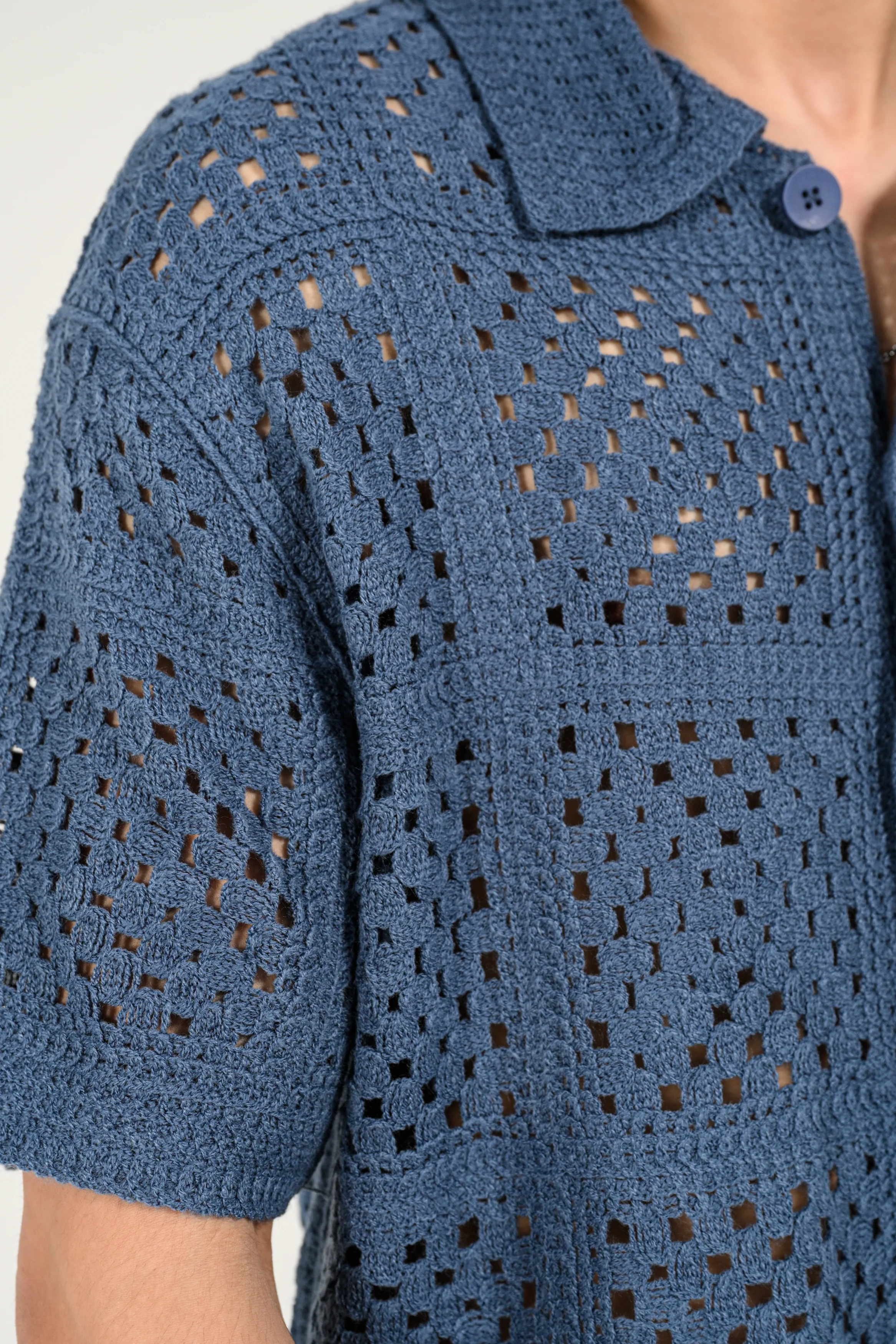 BAGGY FIT BUTTON DOWN KNITTED POLO - Image 4