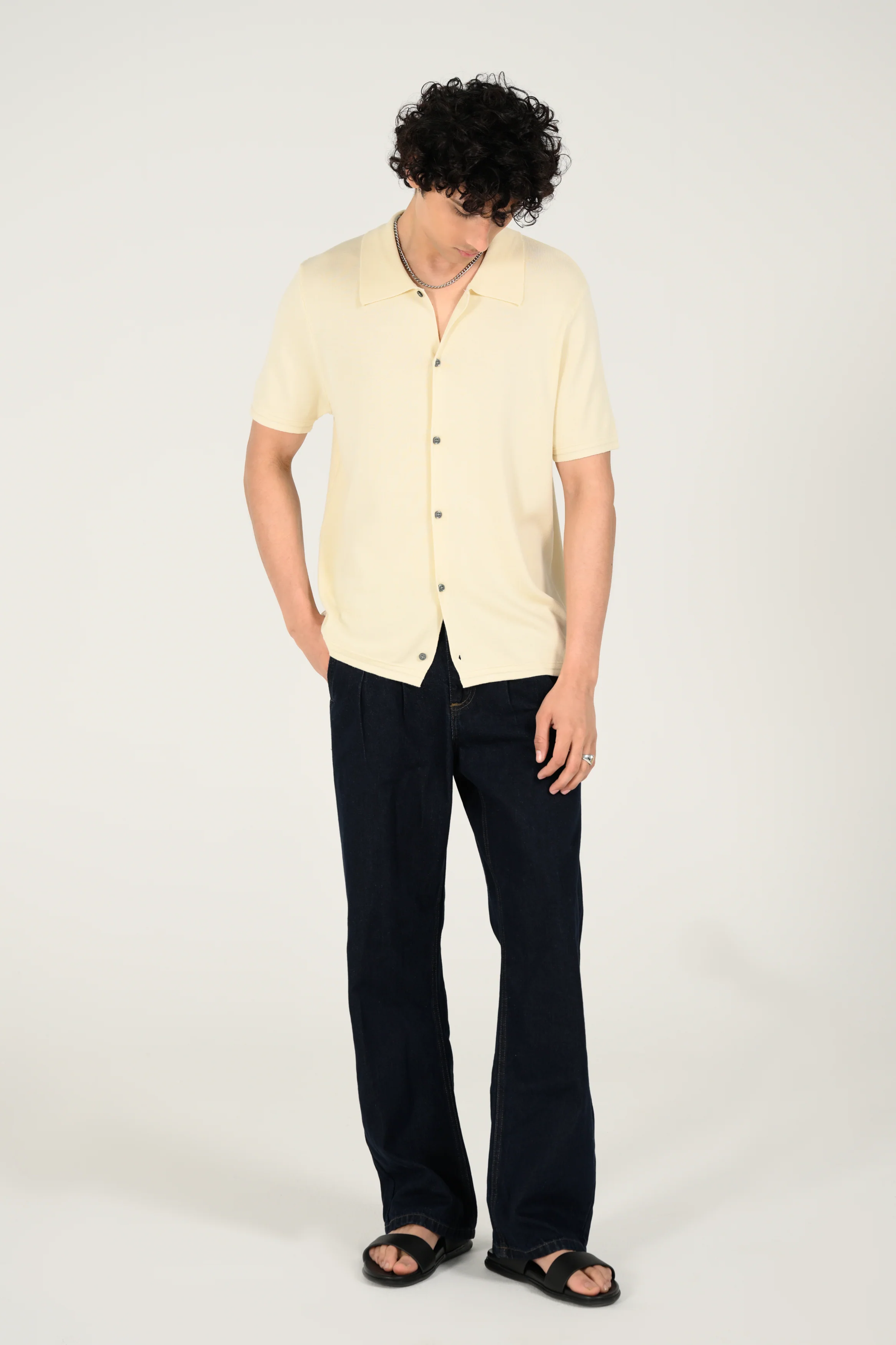 BUTTON DOWN KNITTED POLO