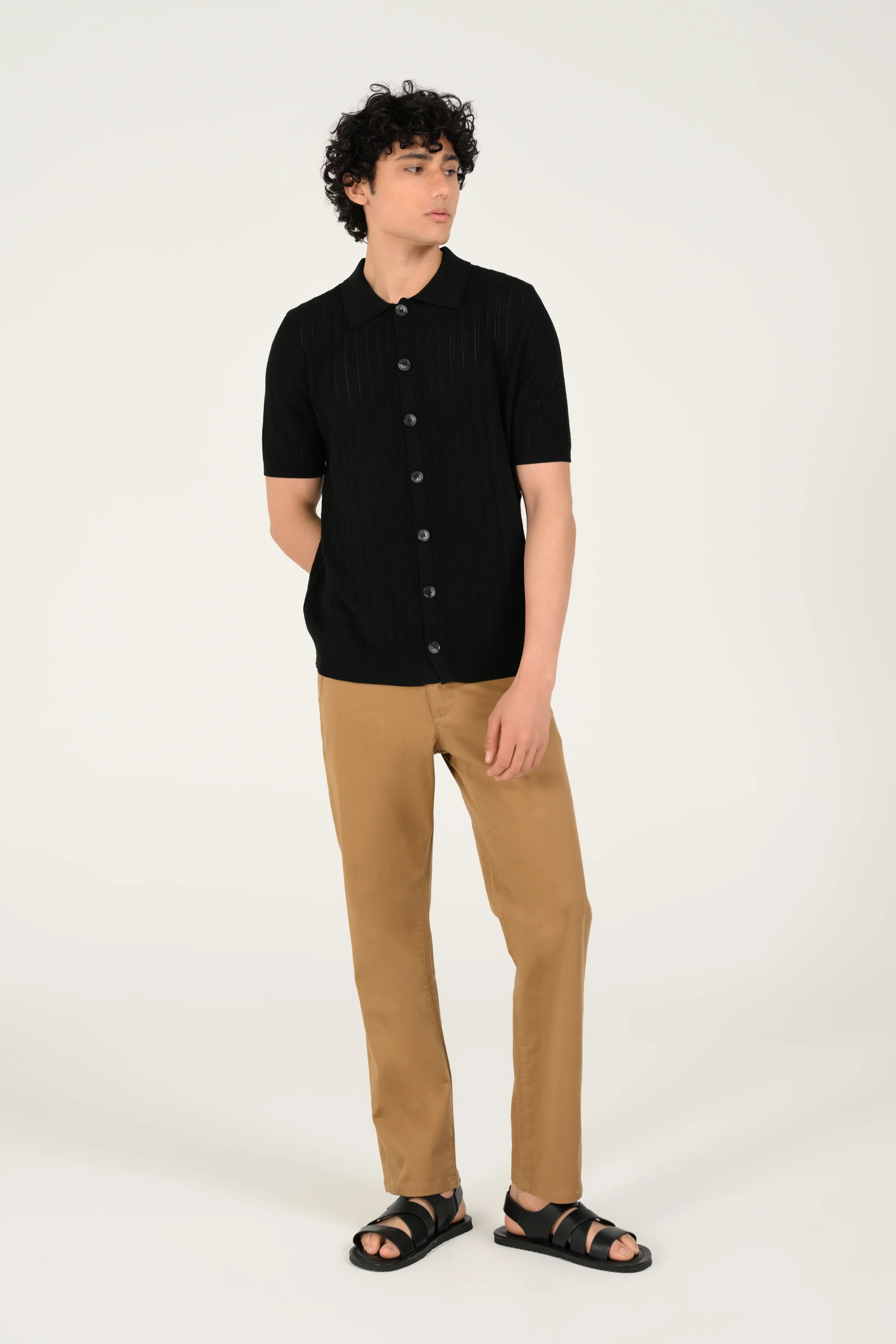 BUTTON DOWN KNITTED POLO - Image 3