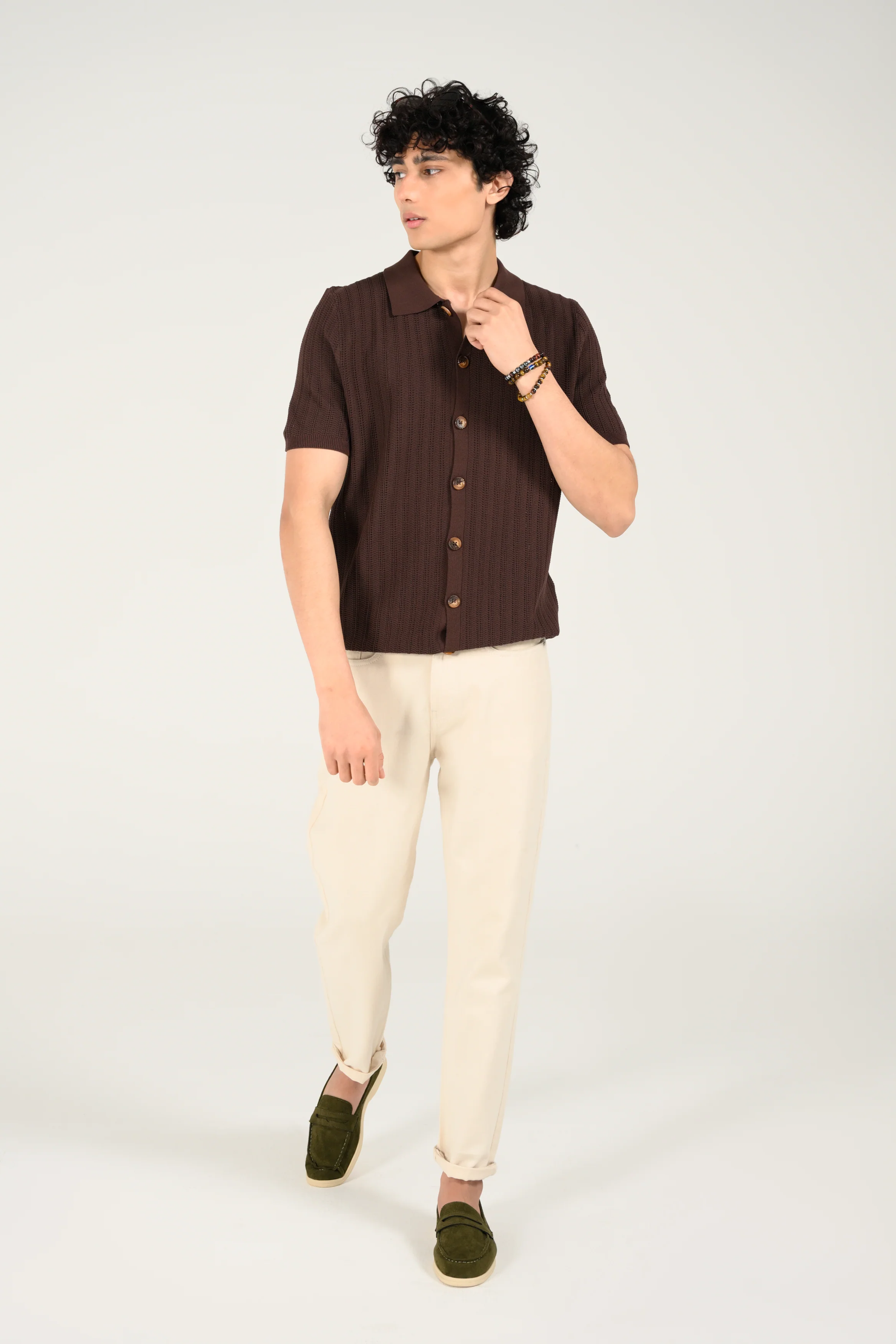 BUTTON DOWN KNITTED POLO - Image 6
