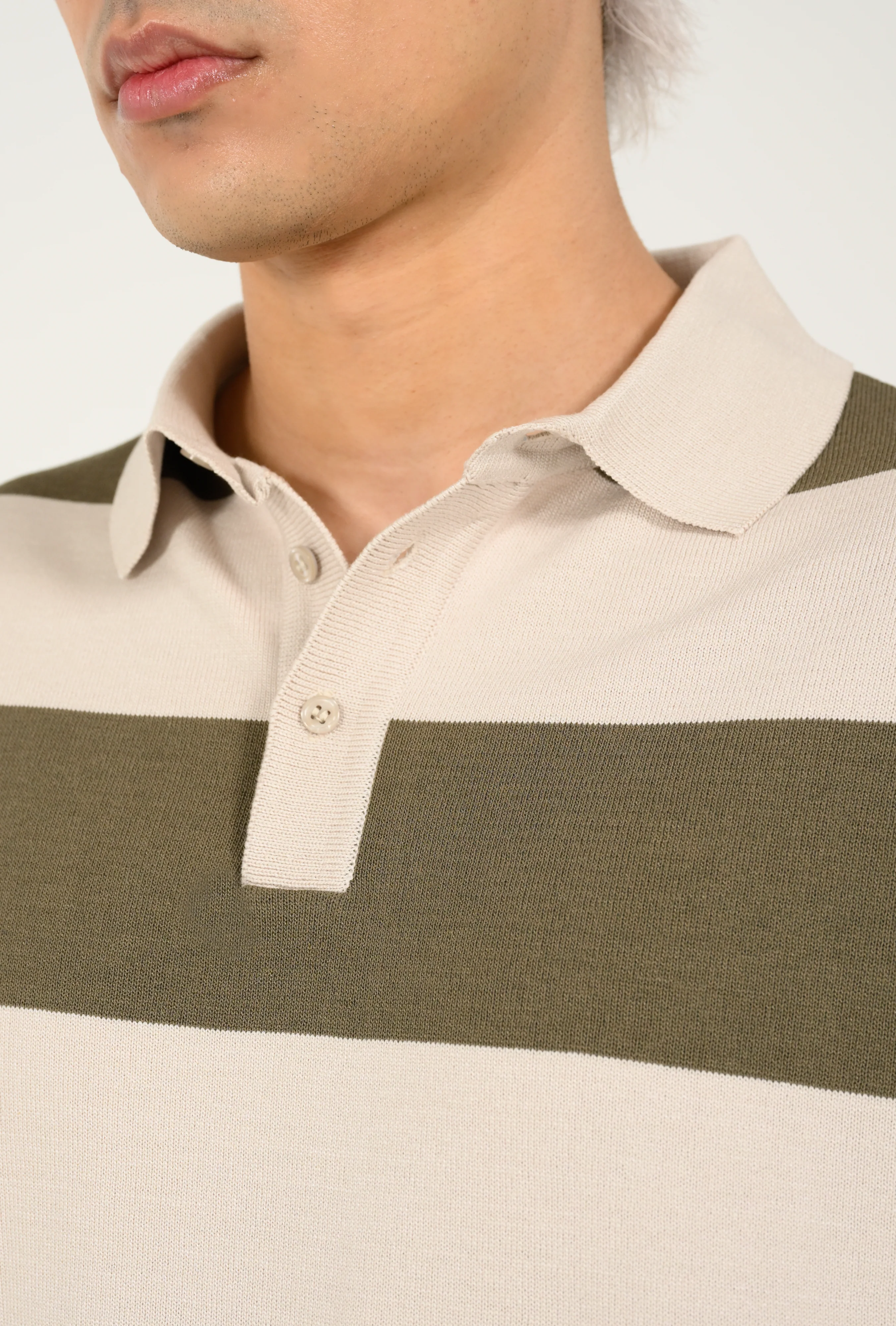 KNITTED STRIPED POLO - Image 3