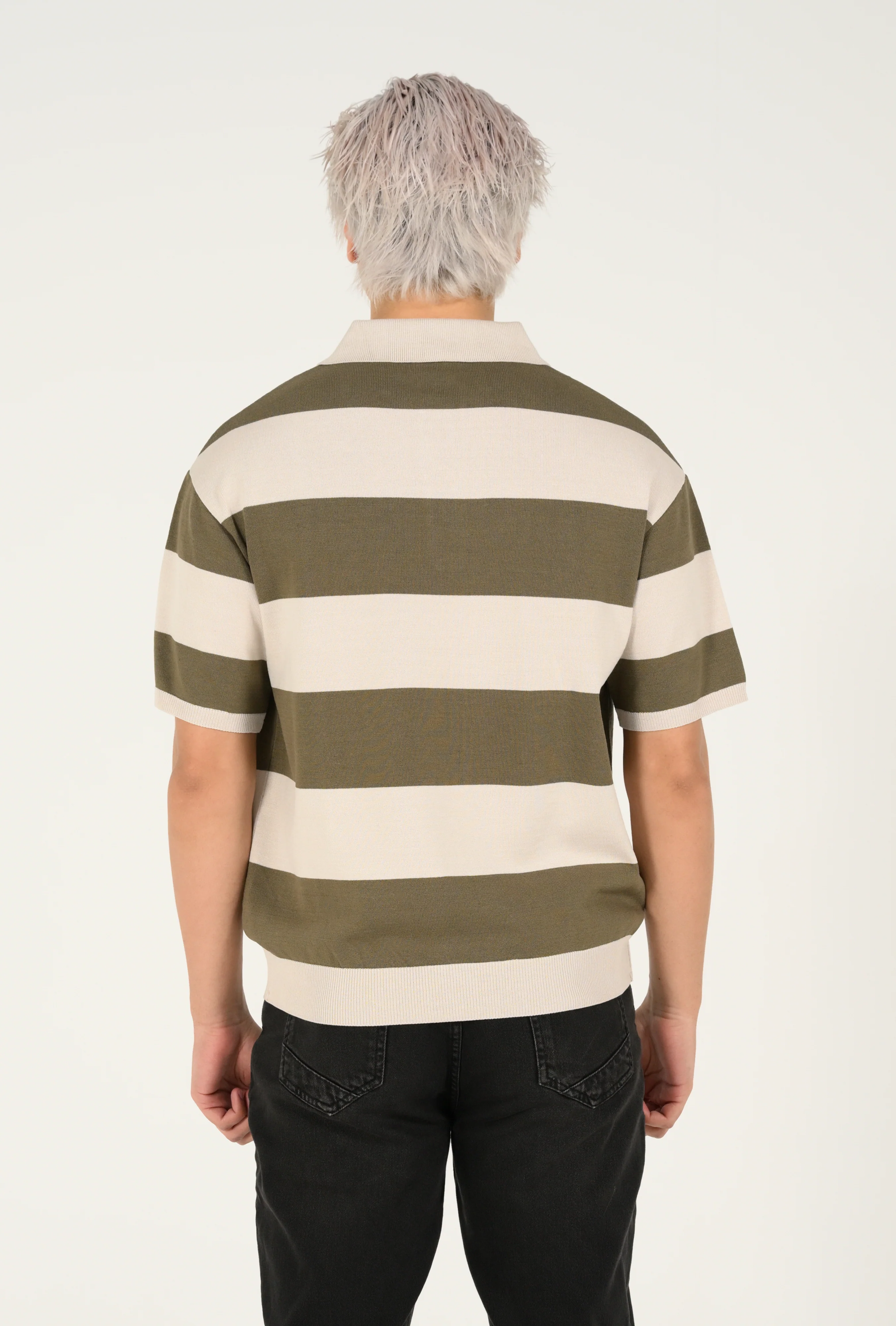 KNITTED STRIPED POLO - Image 4