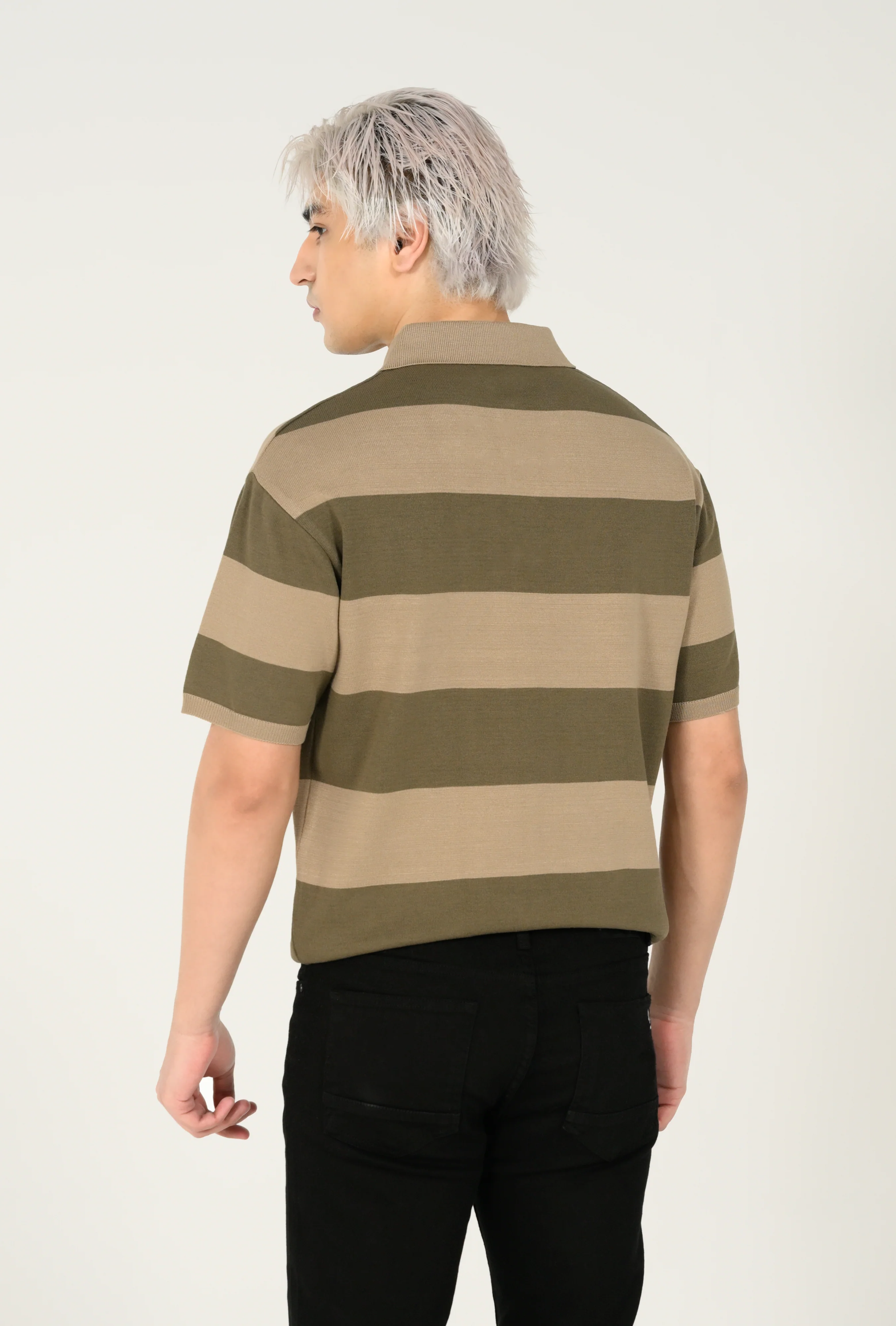 KNITTED STRIPED POLO - Image 5