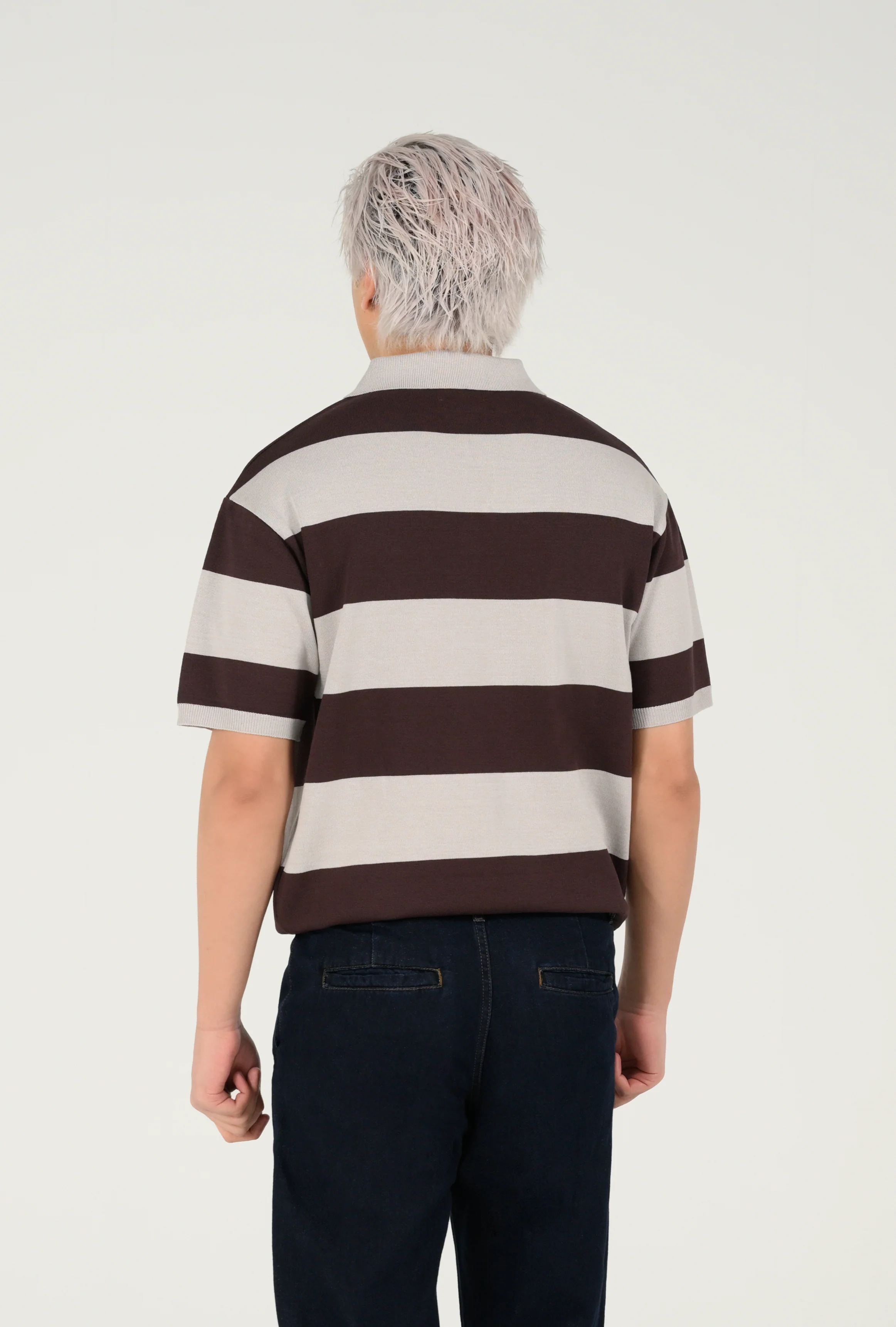 KNITTED STRIPED POLO - Image 2