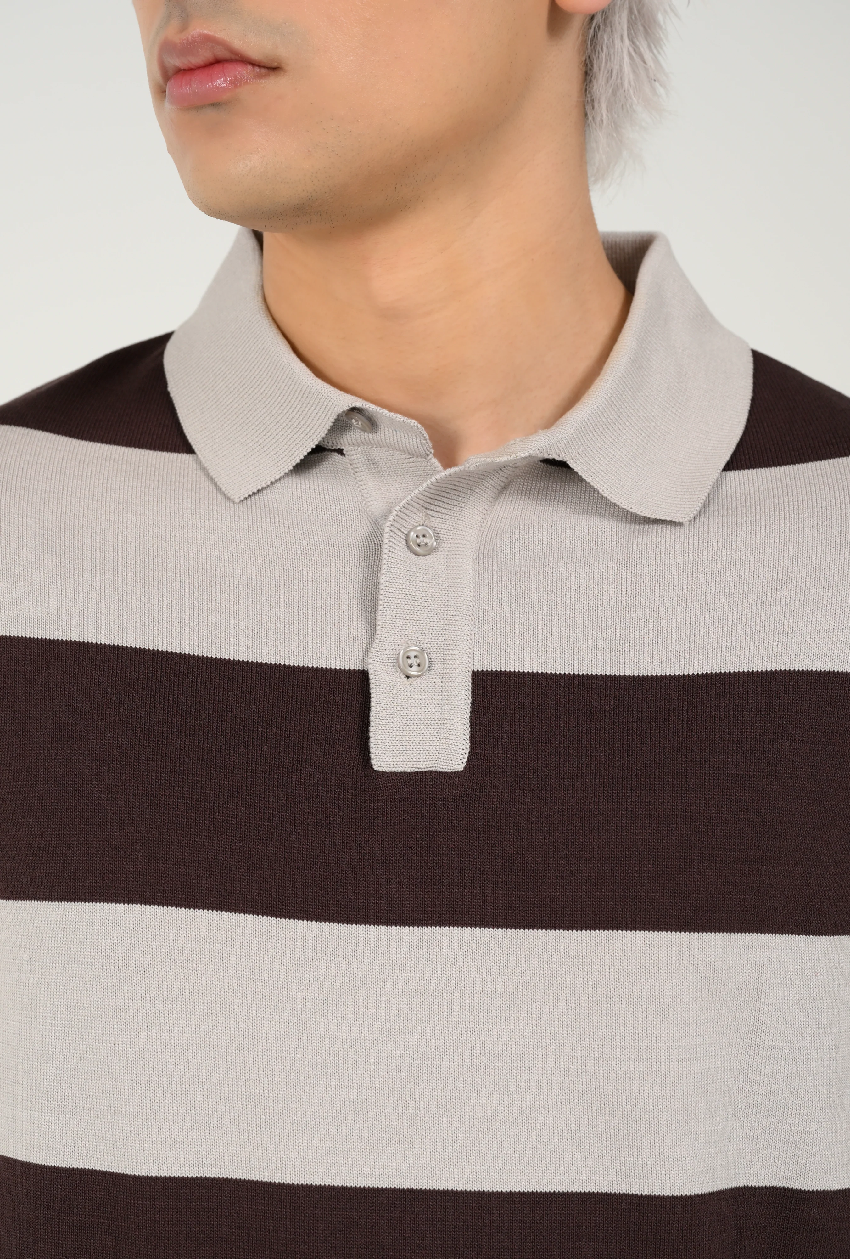 KNITTED STRIPED POLO - Image 5