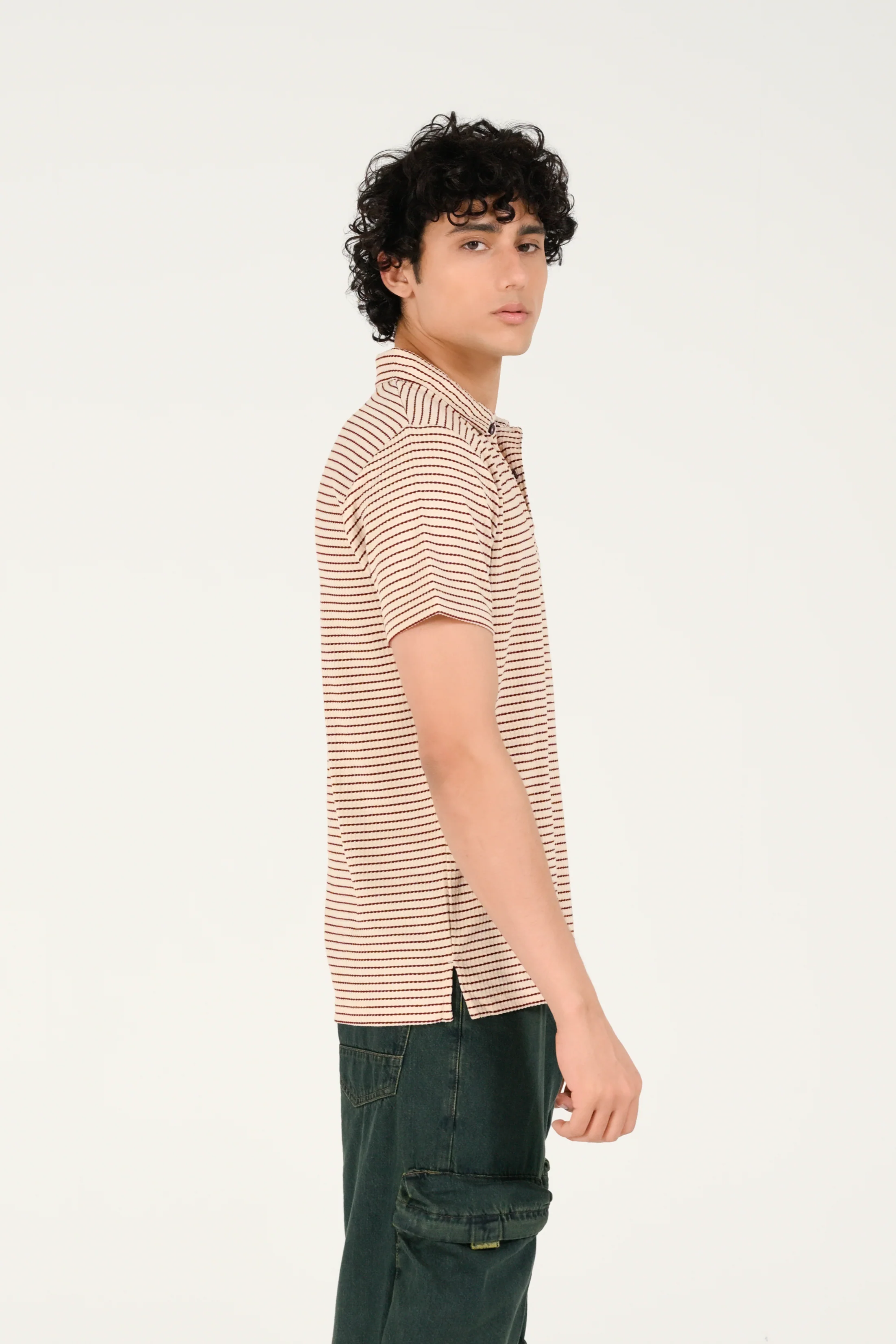 TEXTURED STRIPED POLO - Image 2
