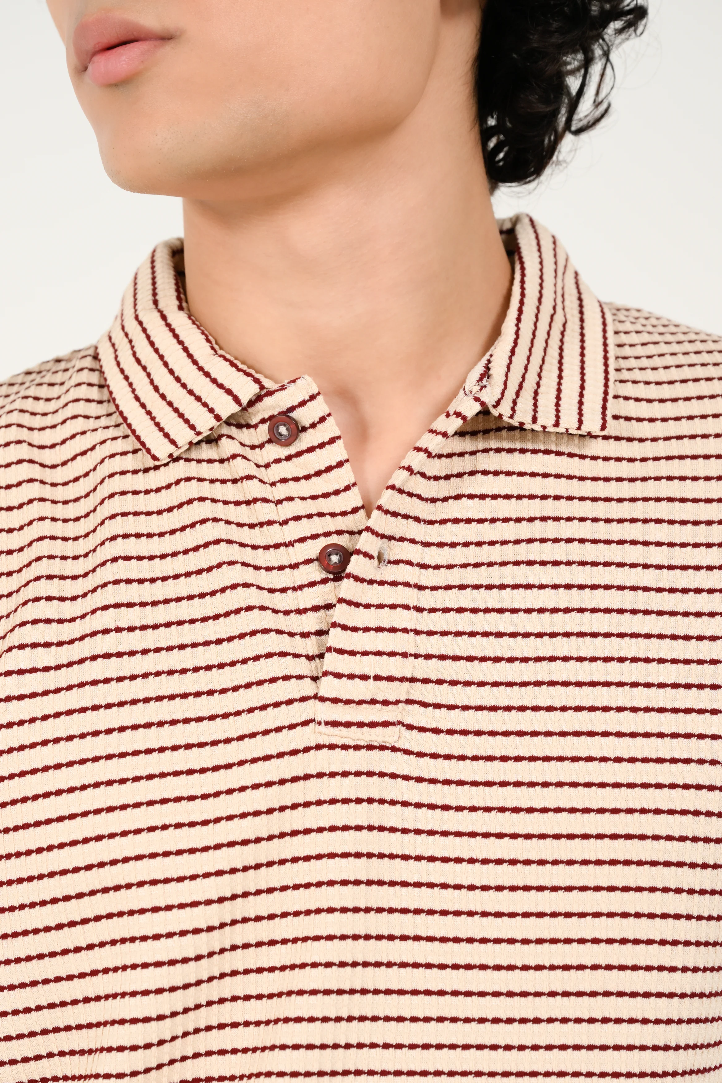 TEXTURED STRIPED POLO - Image 5