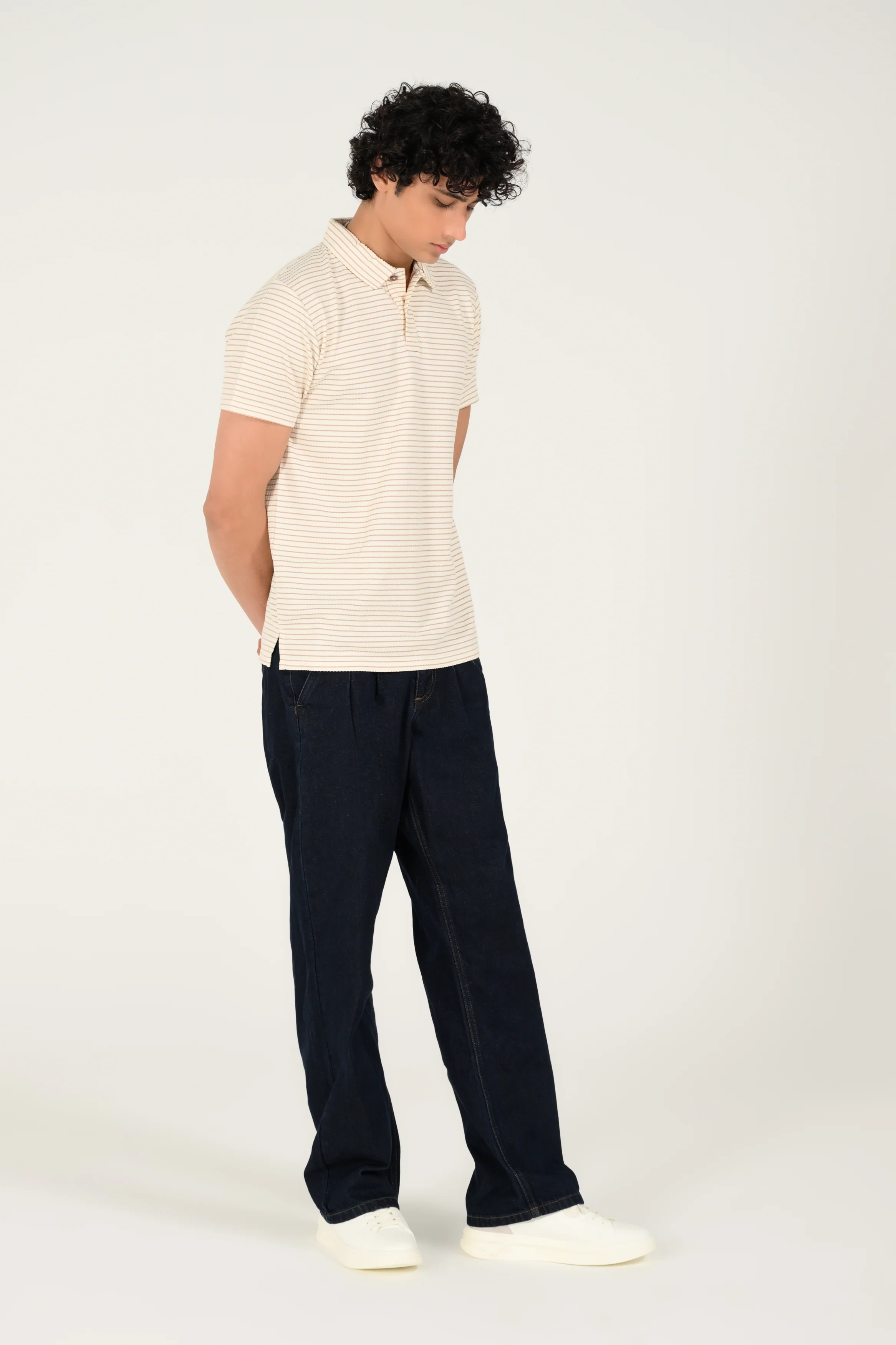 TEXTURED STRIPED POLO - Image 2