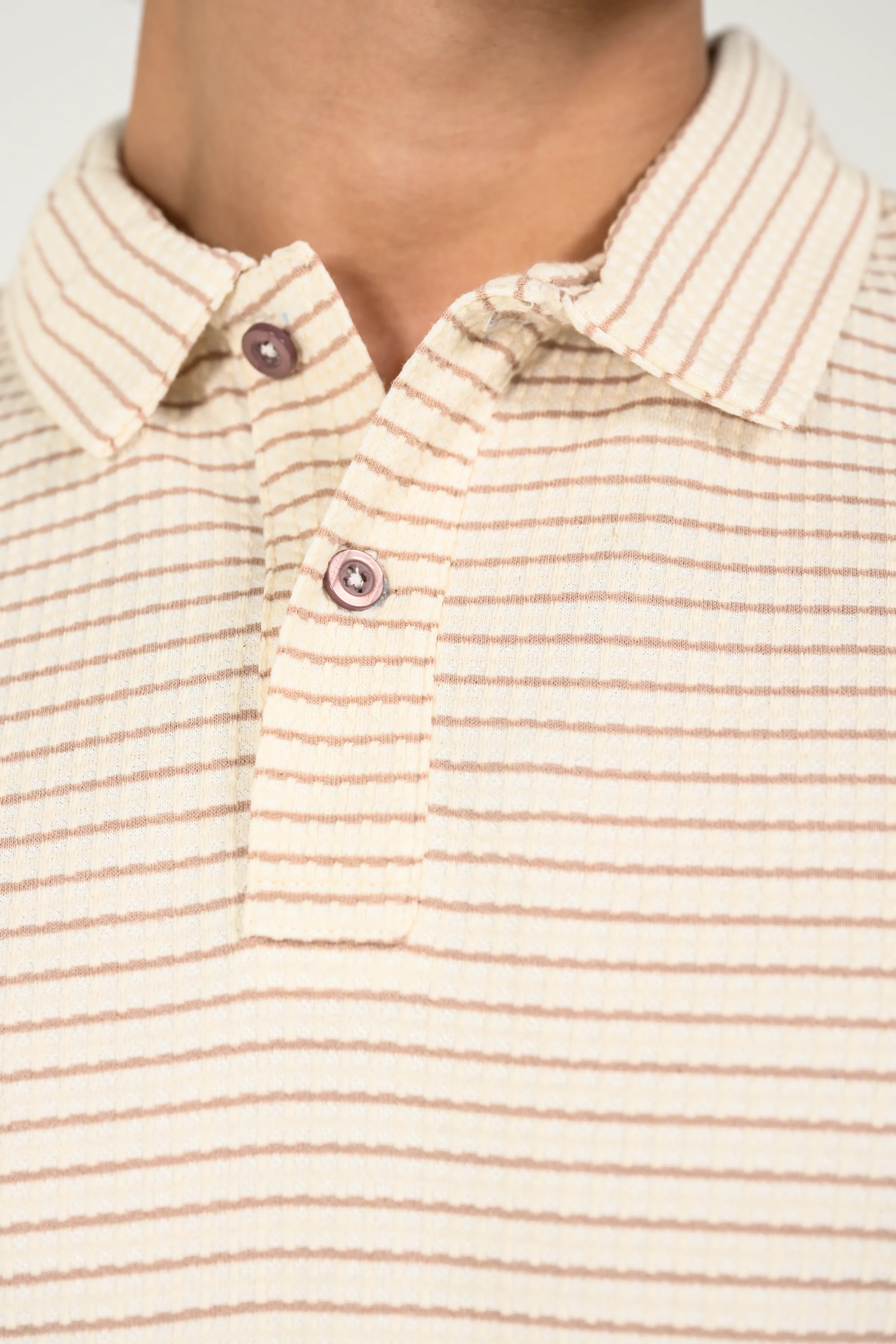 TEXTURED STRIPED POLO - Image 3