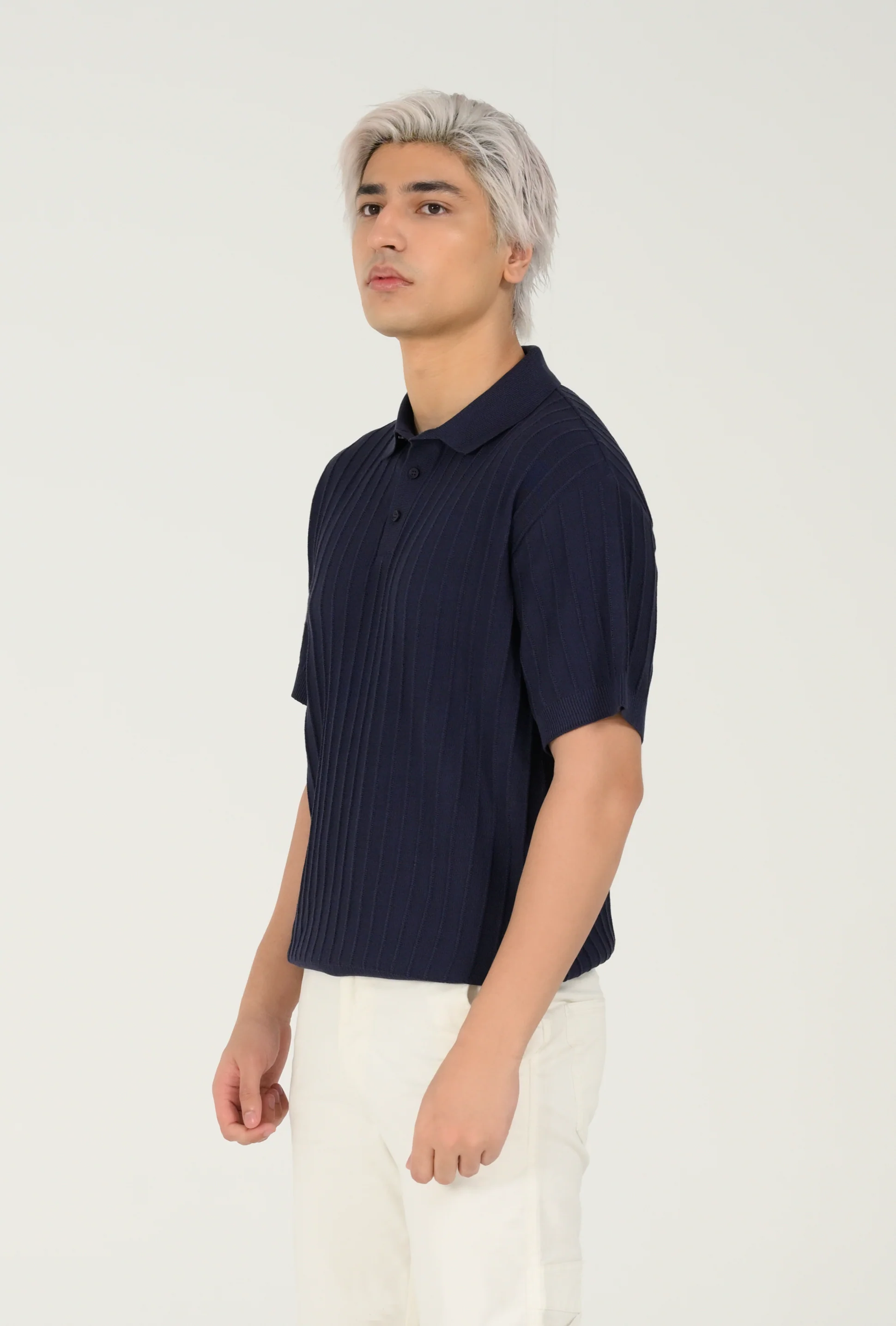 RELAXED FIT KNITTED POLO - Image 2