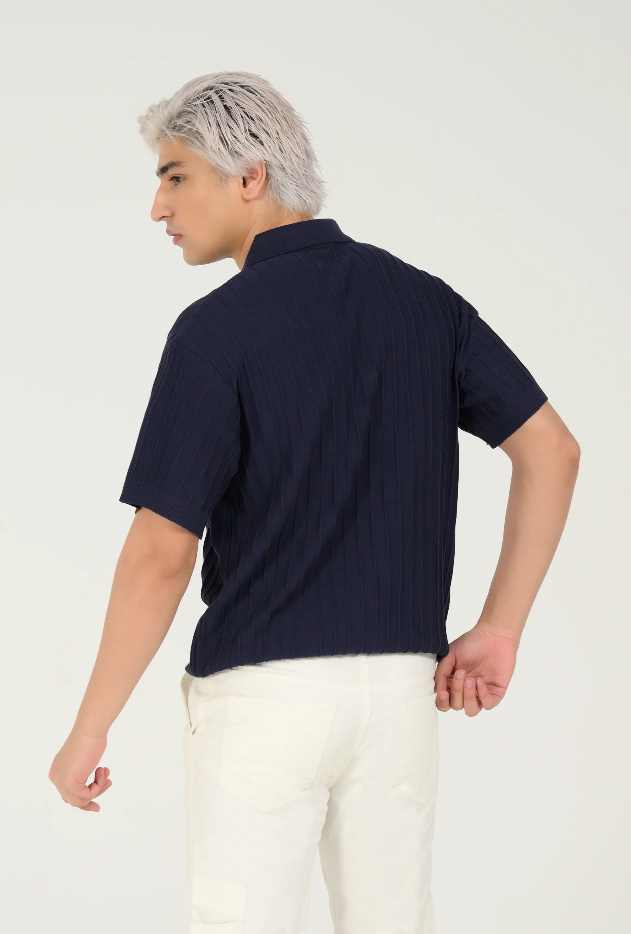 RELAXED FIT KNITTED POLO - Image 3