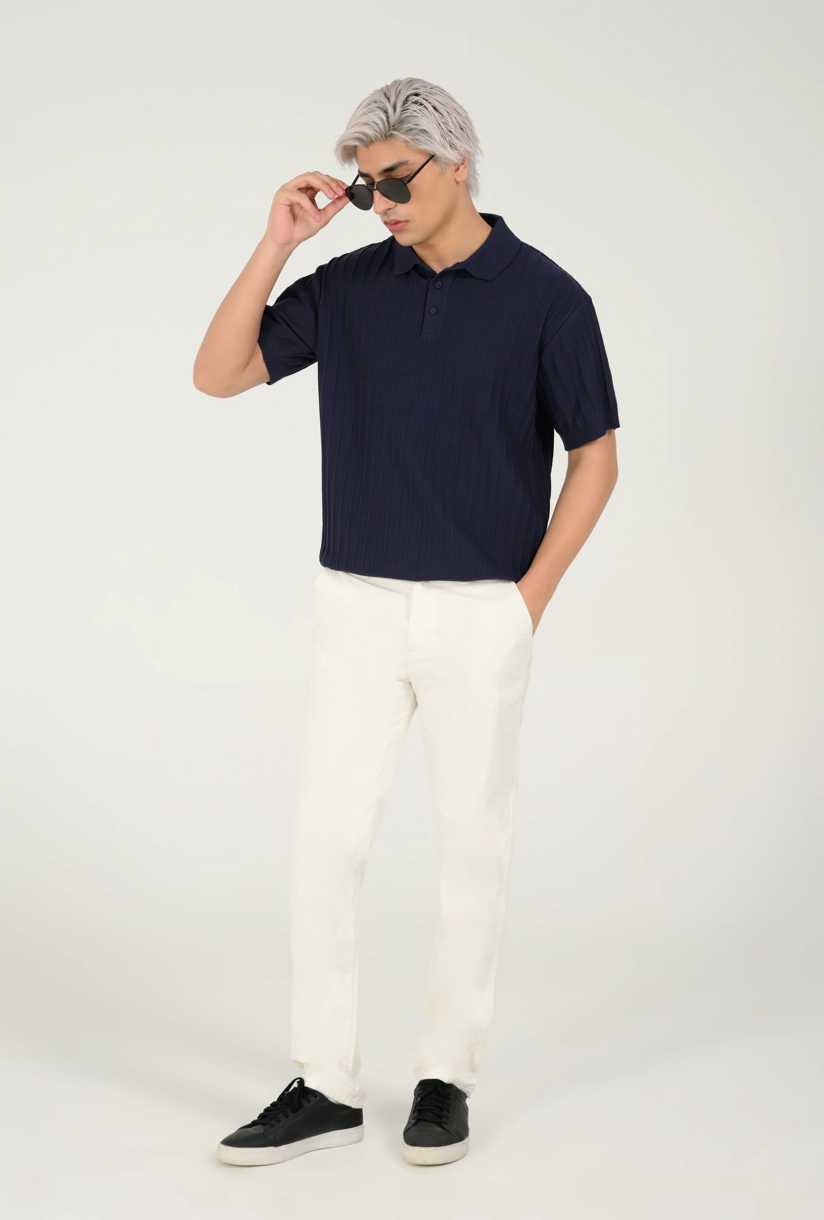 RELAXED FIT KNITTED POLO - Image 5