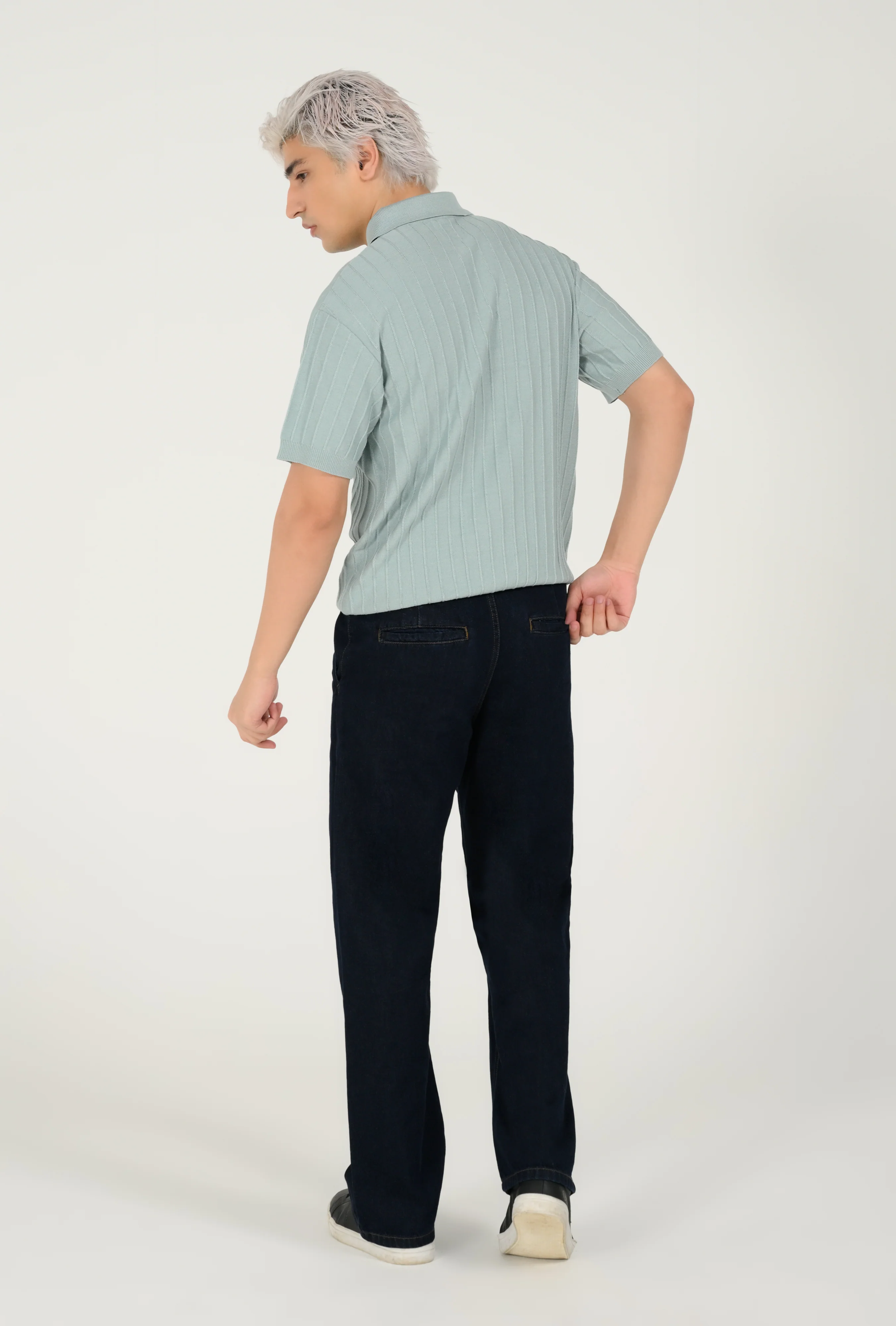RELAXED FIT KNITTED POLO - Image 3