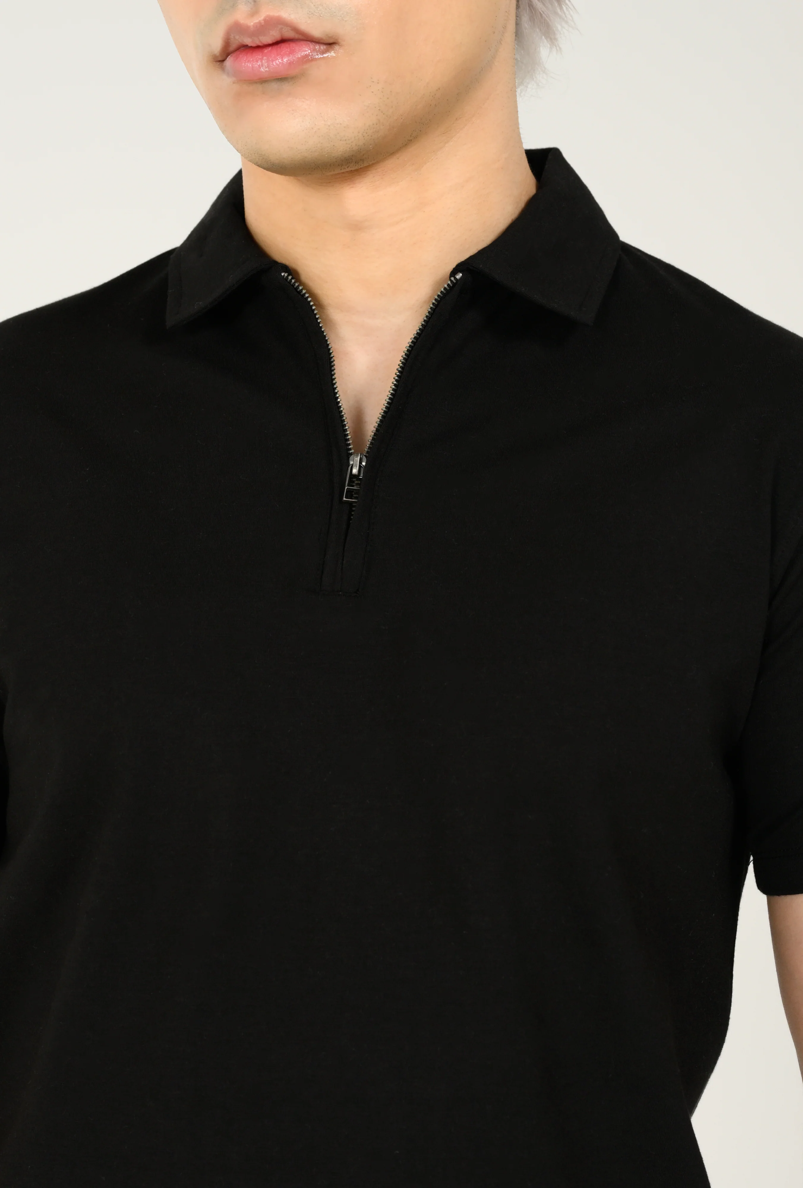 MODAL CLOUD FEEL ZIP PLACKET POLO - Image 3