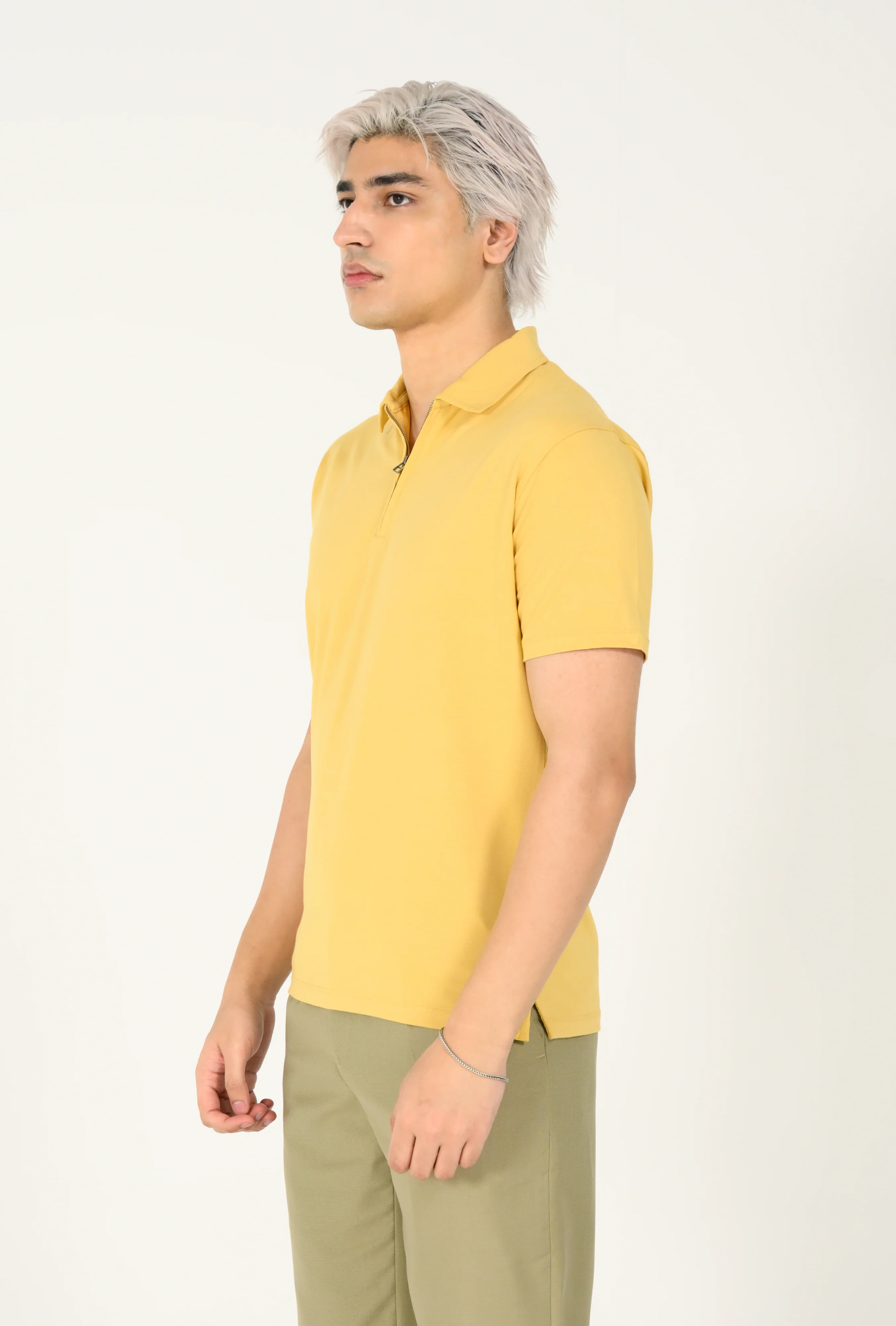 MODAL CLOUD FEEL ZIP PLACKET POLO - Image 2